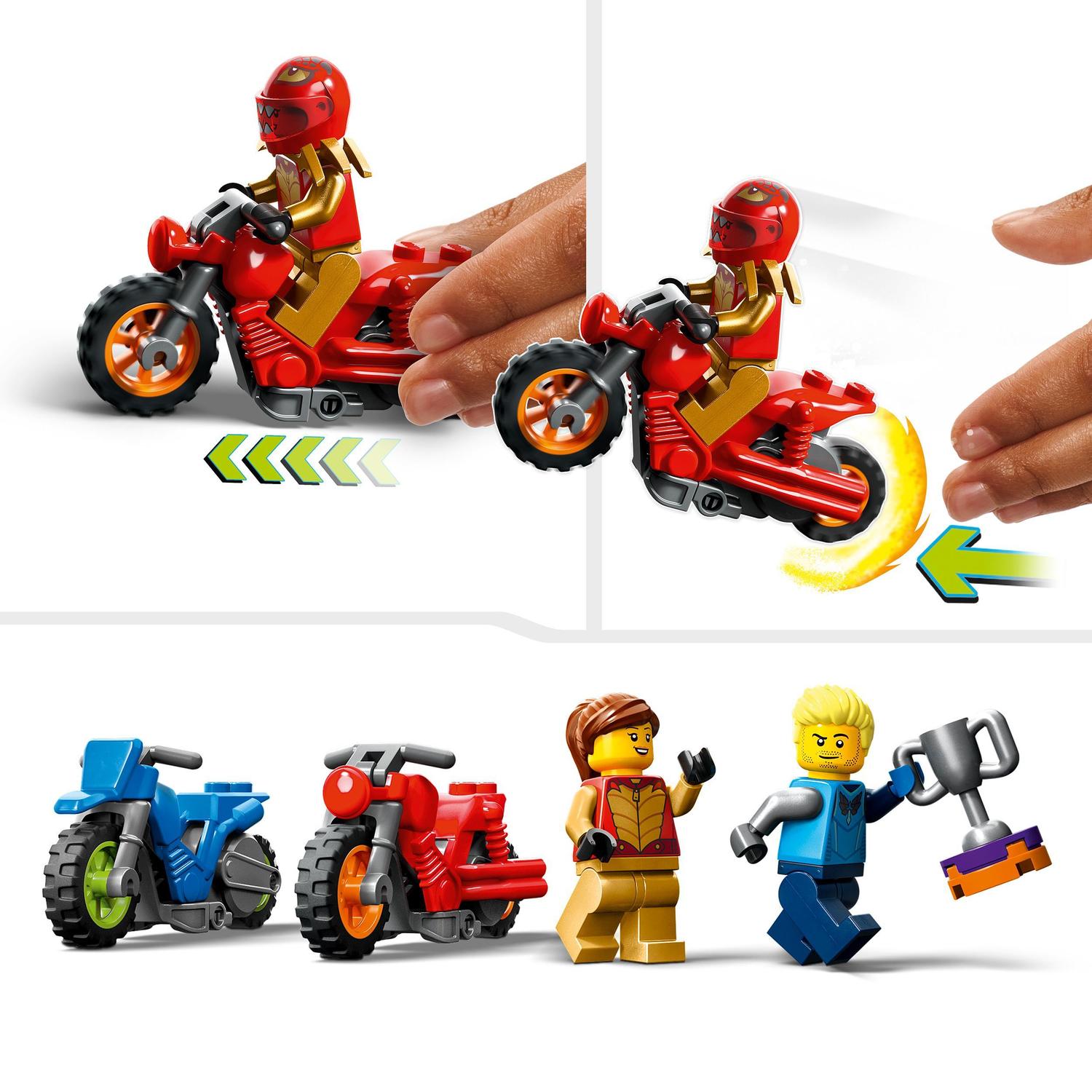Motos de Juguete y Desafío Acrobático: Anillos Giratorios 1 o 2 Jugadores LEGO City Stuntz - 60360 5