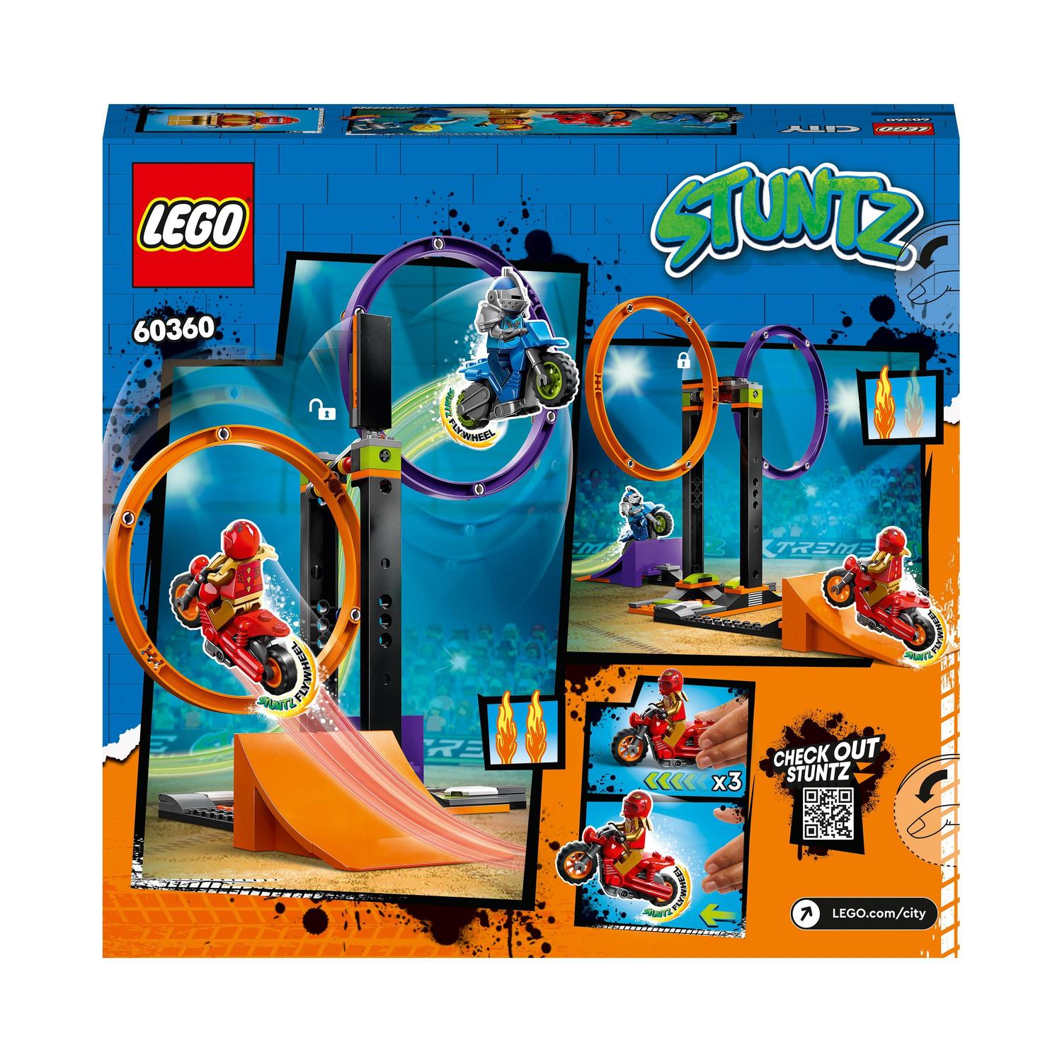 Motos de Juguete y Desafío Acrobático: Anillos Giratorios 1 o 2 Jugadores LEGO City Stuntz - 60360 8