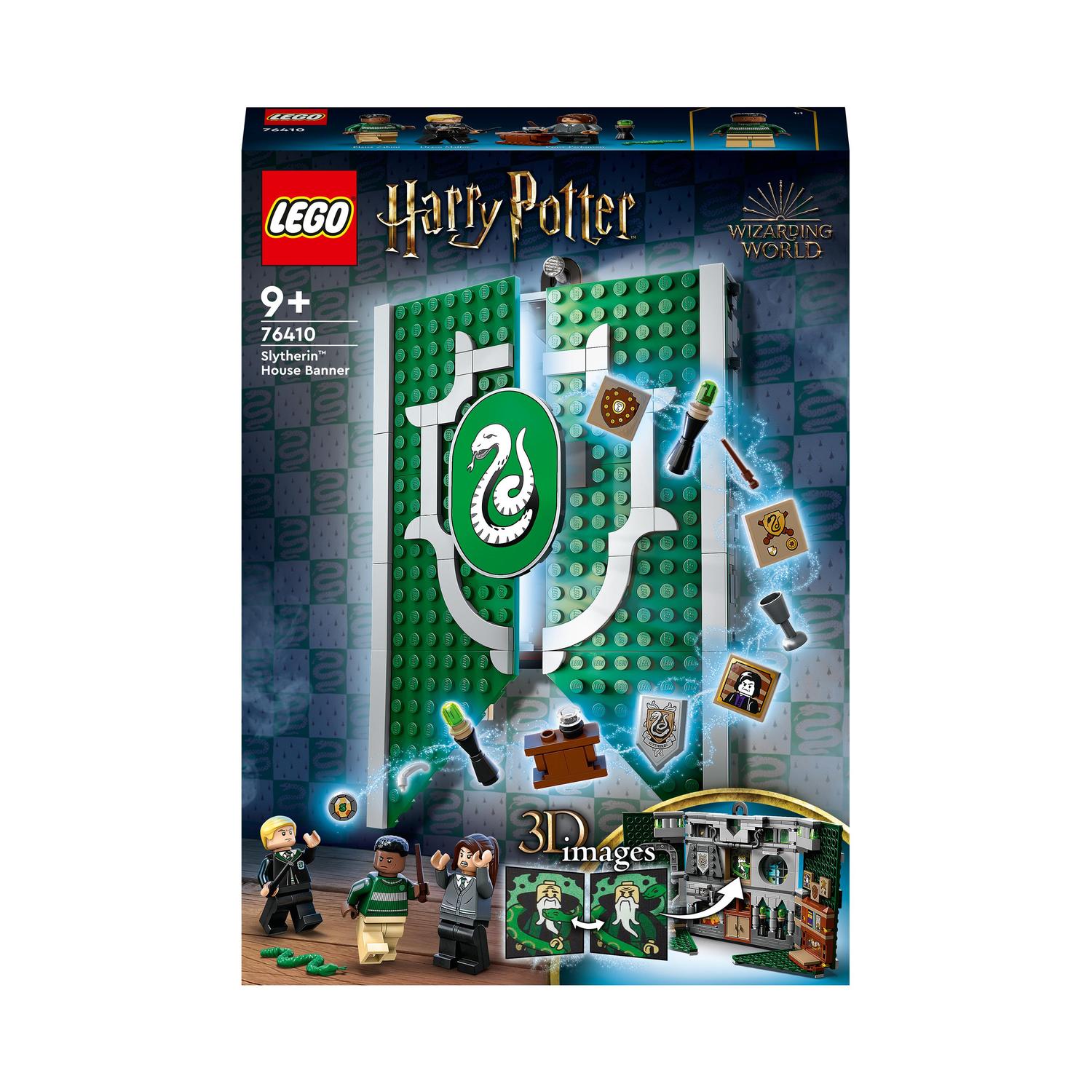 Juguete Portátil de Construcción Estandarte de la Casa Slytherin con Mini Figuras Wizarding World LEGO Harry Potter - 76410 1