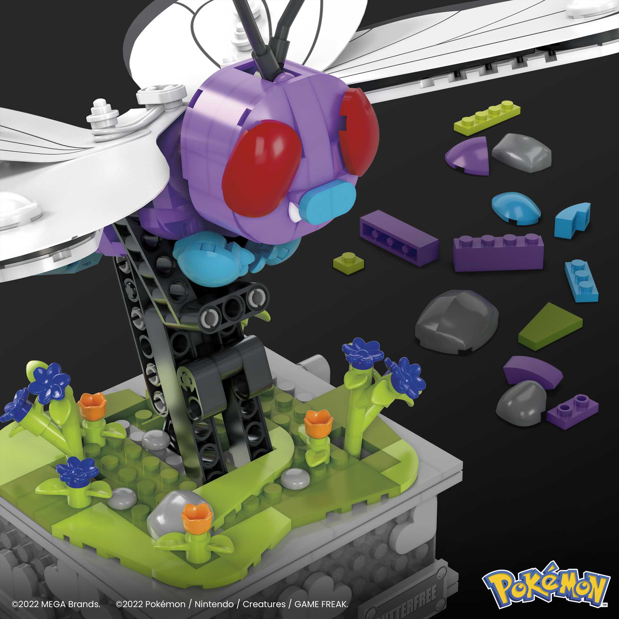 Bloques de construcción Pokémon Motion Butterfree MEGA Construx 4