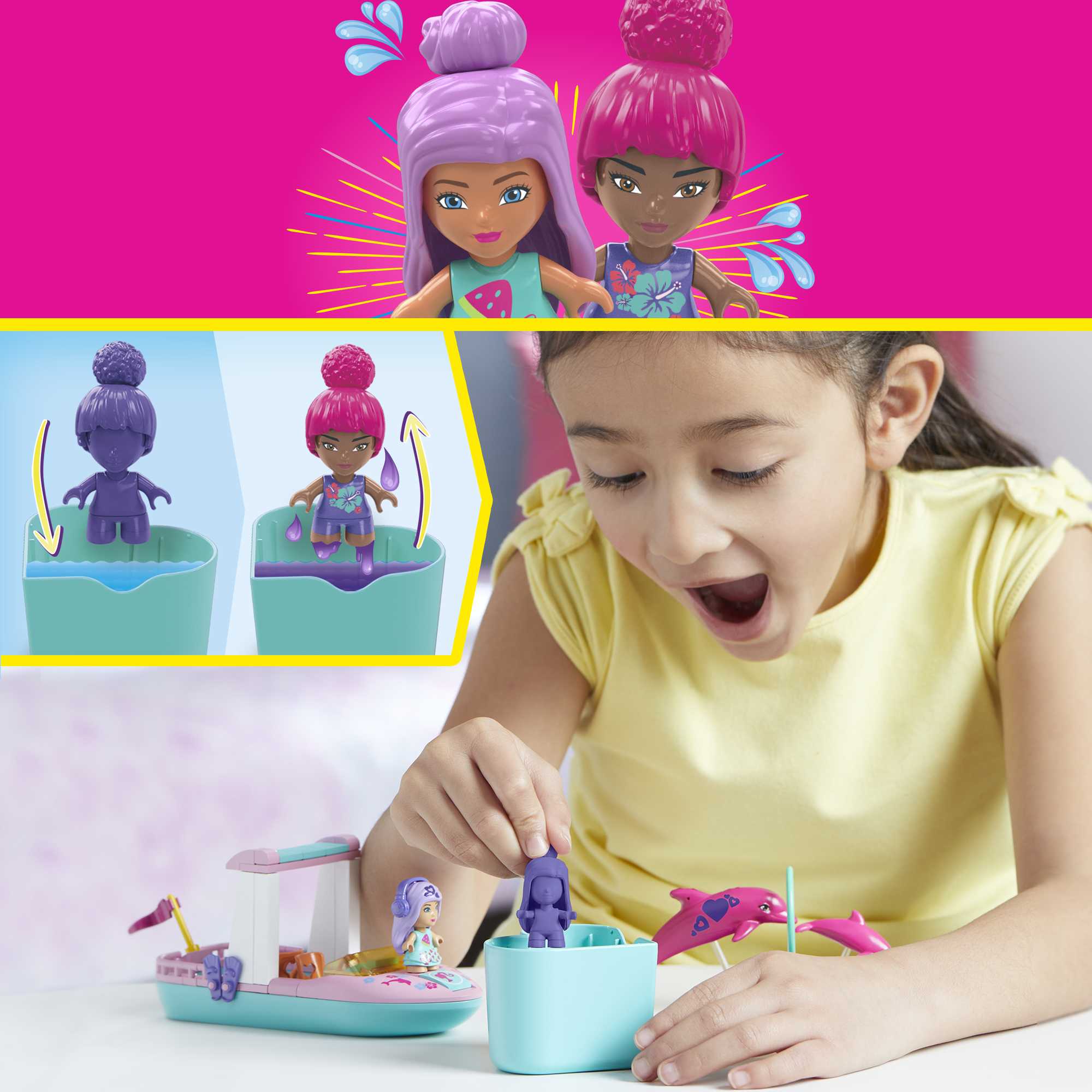 Bloques de construcción Barbie Color Reveal de MEGA 4