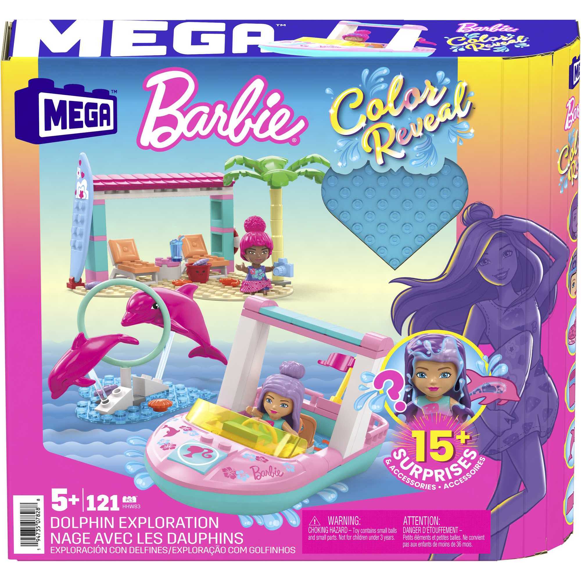 Bloques de construcción Barbie Color Reveal de MEGA 7