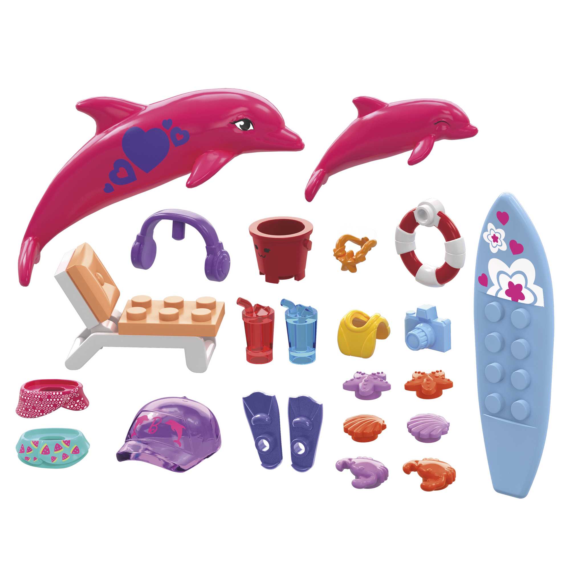 Bloques de construcción Barbie Color Reveal de MEGA 8