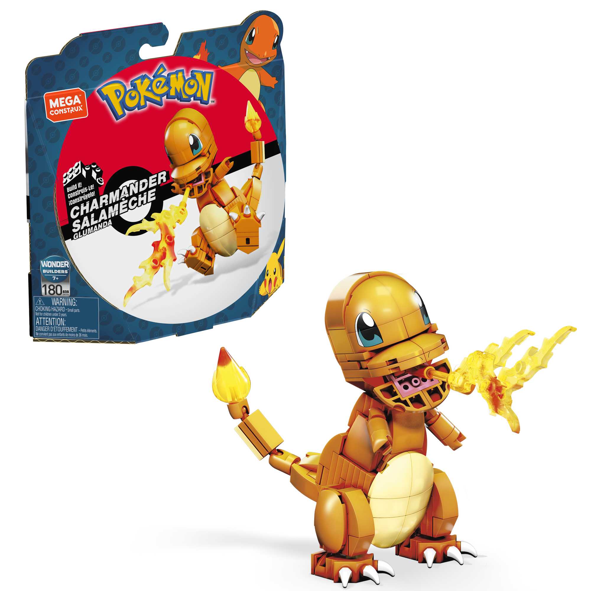 Bloques de construcción Pokémon y Charmander MEGA Construx 3