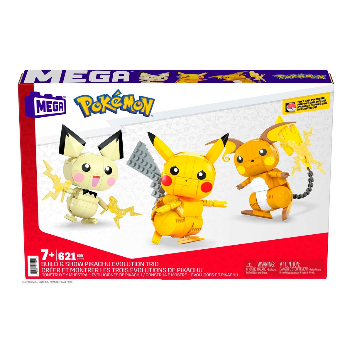 Bloques de contrsucción Pack 3 Pokémon Rayo MEGA Construx 1