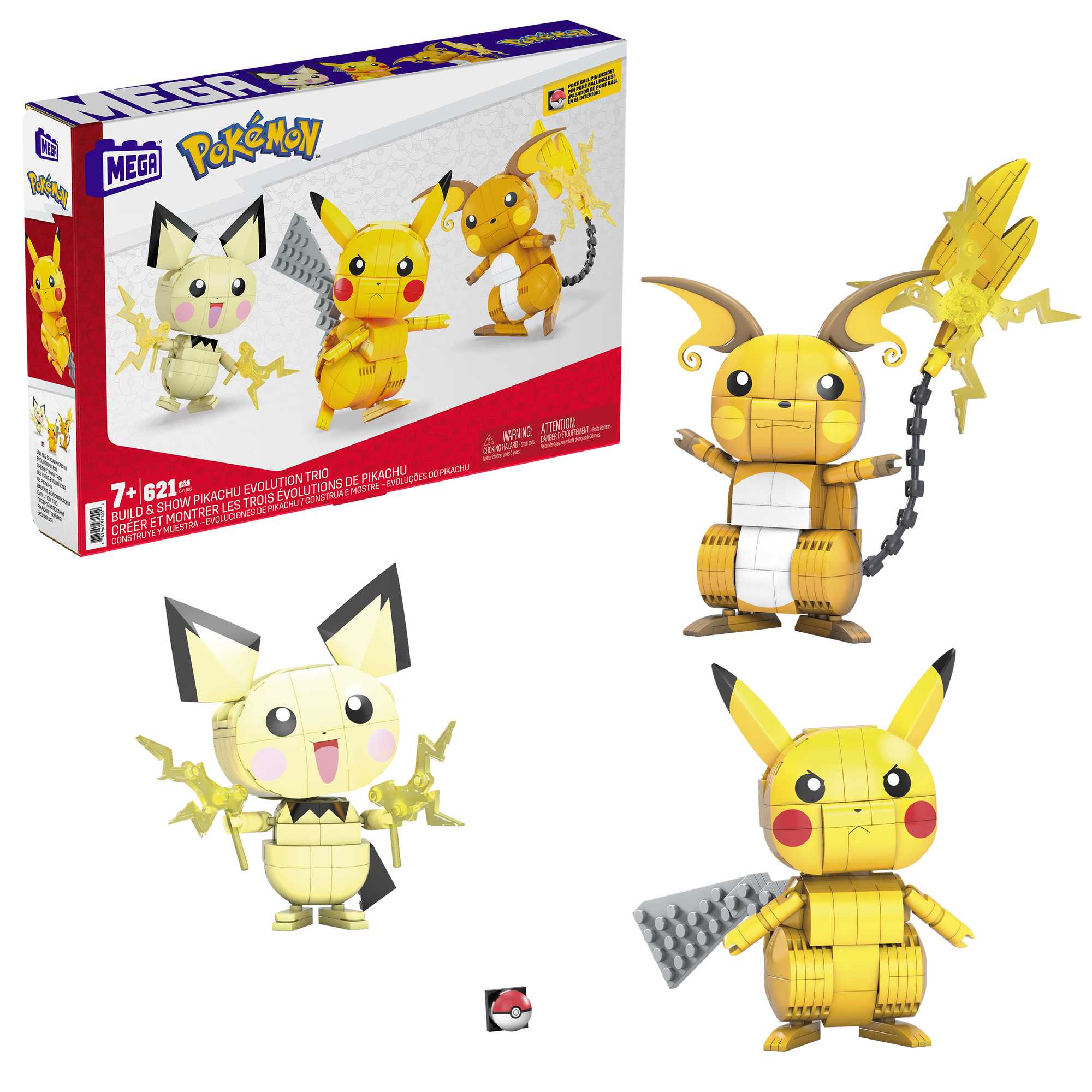 Bloques de contrsucción Pack 3 Pokémon Rayo MEGA Construx 3