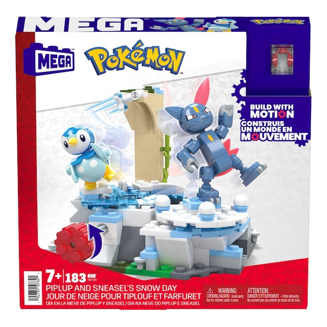 Bloques de construcción Pokémon Piplup y Sneasel se relajan MEGA Construx
