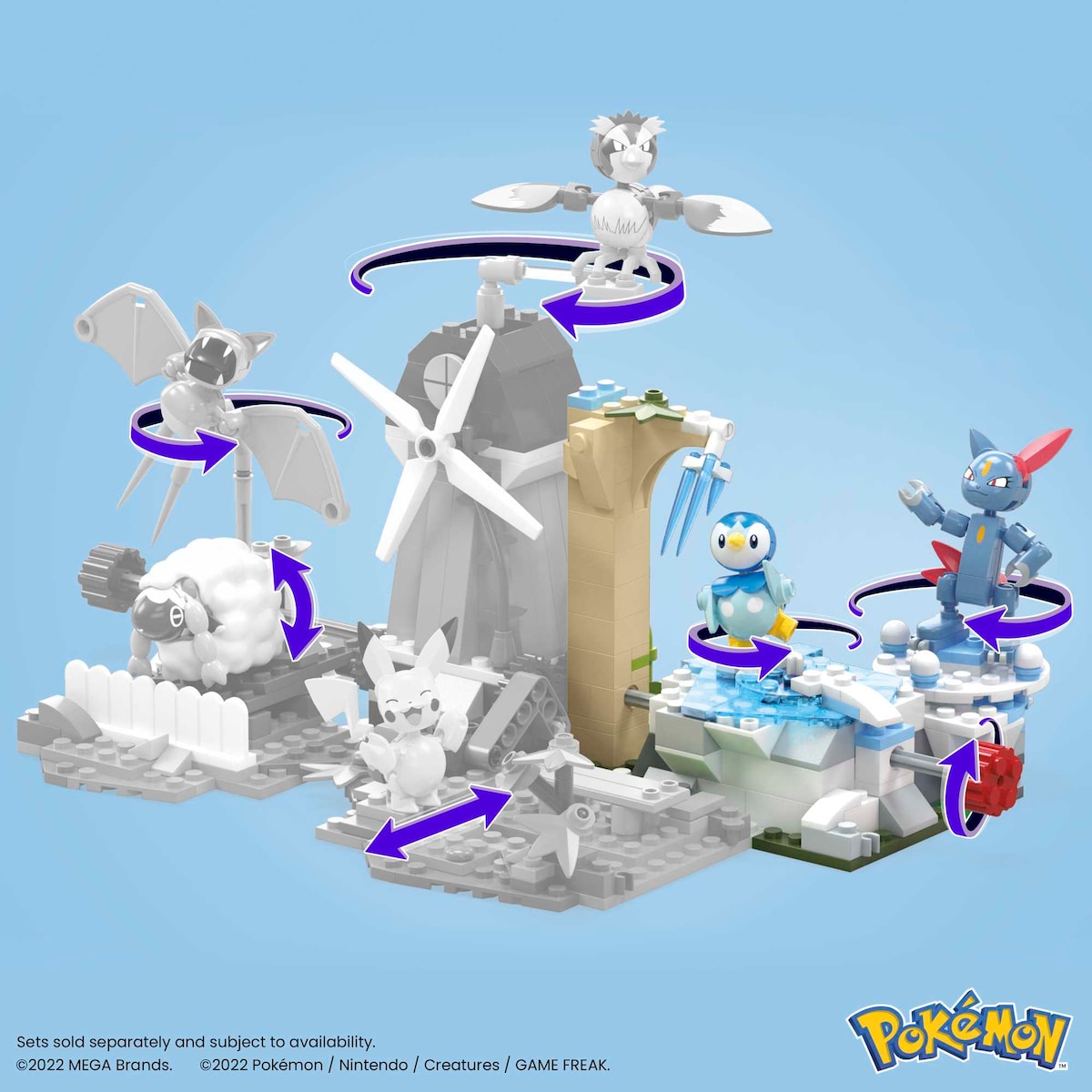 Bloques de construcción Pokémon Piplup y Sneasel se relajan MEGA Construx 5