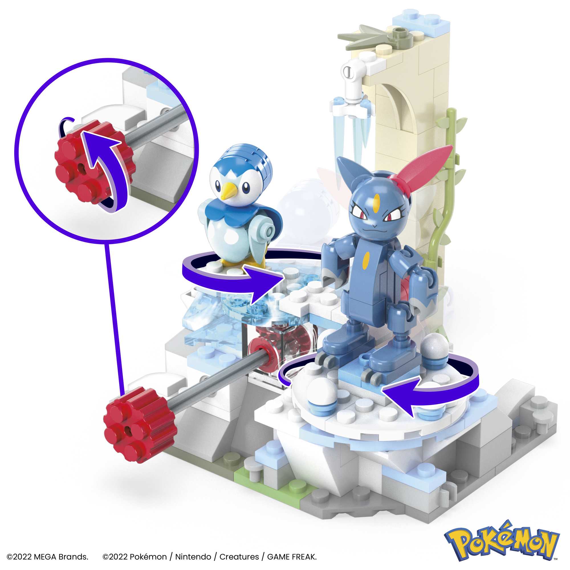 Bloques de construcción Pokémon Piplup y Sneasel se relajan MEGA Construx 7