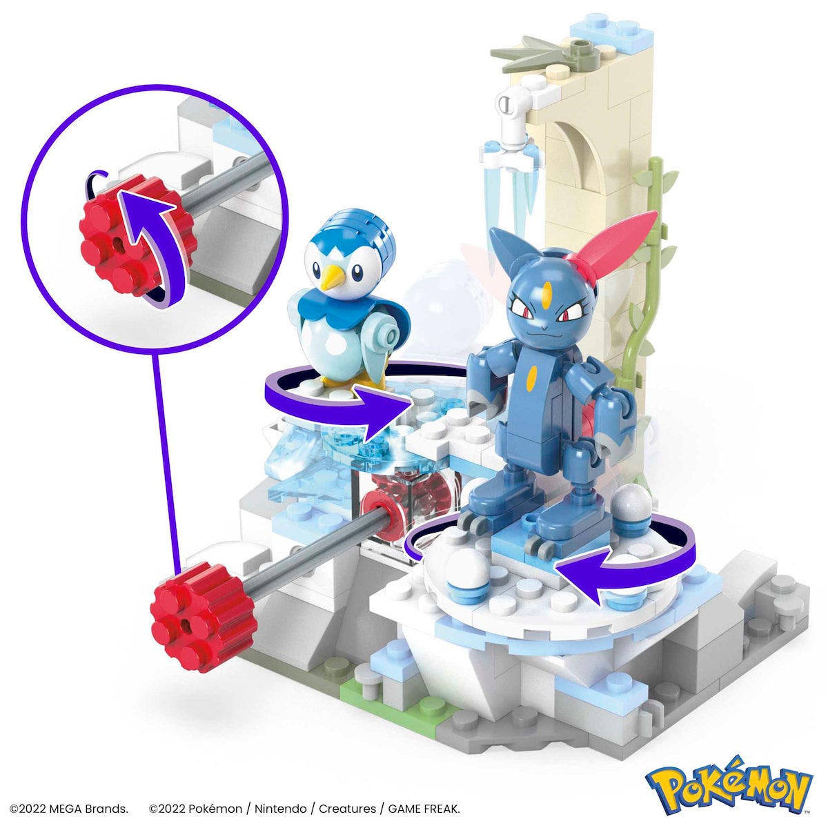 Bloques de construcción Pokémon Piplup y Sneasel se relajan MEGA Construx 6