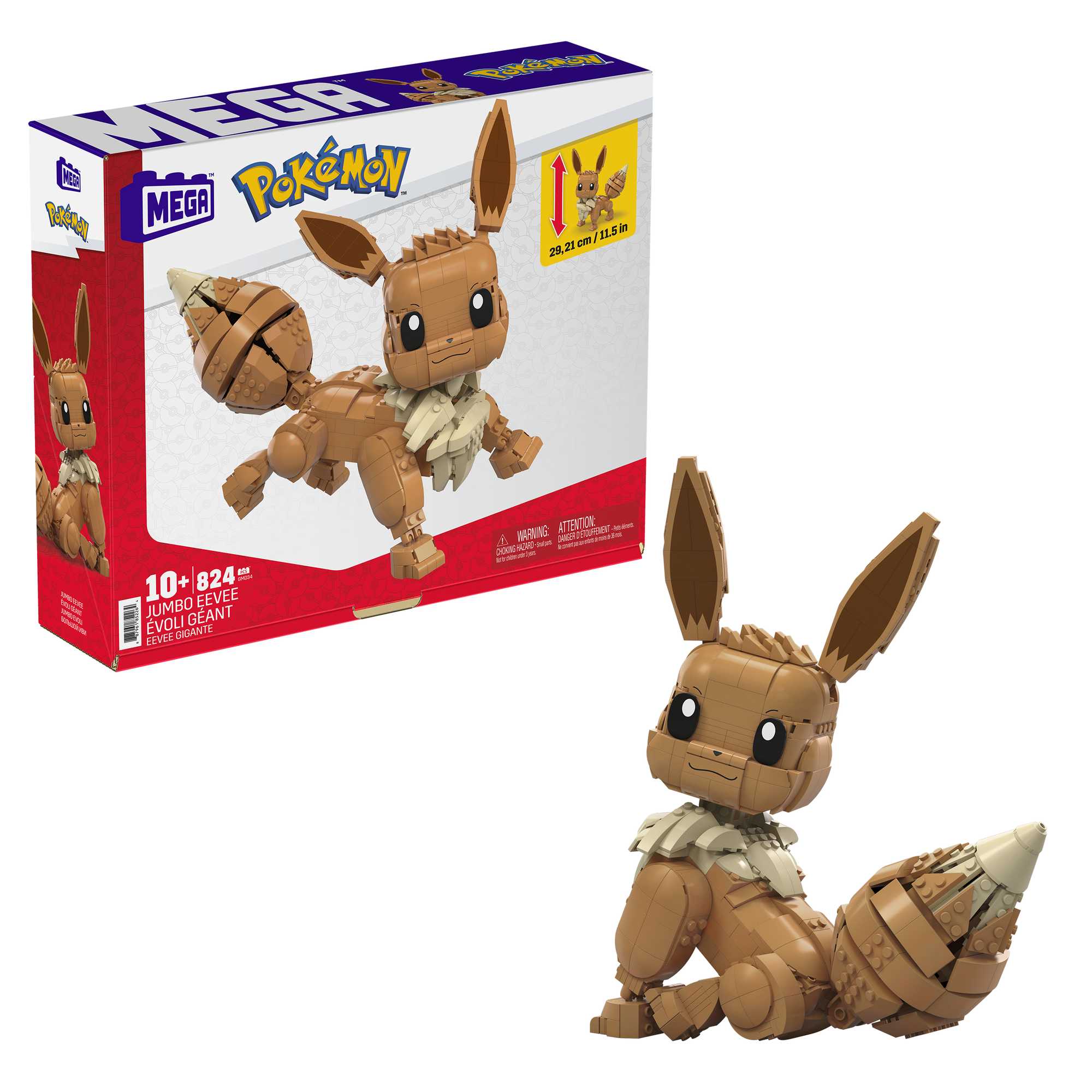 Bloques de construcción Pokémon Pokebola Jumbo Eevee MEGA Construx 3