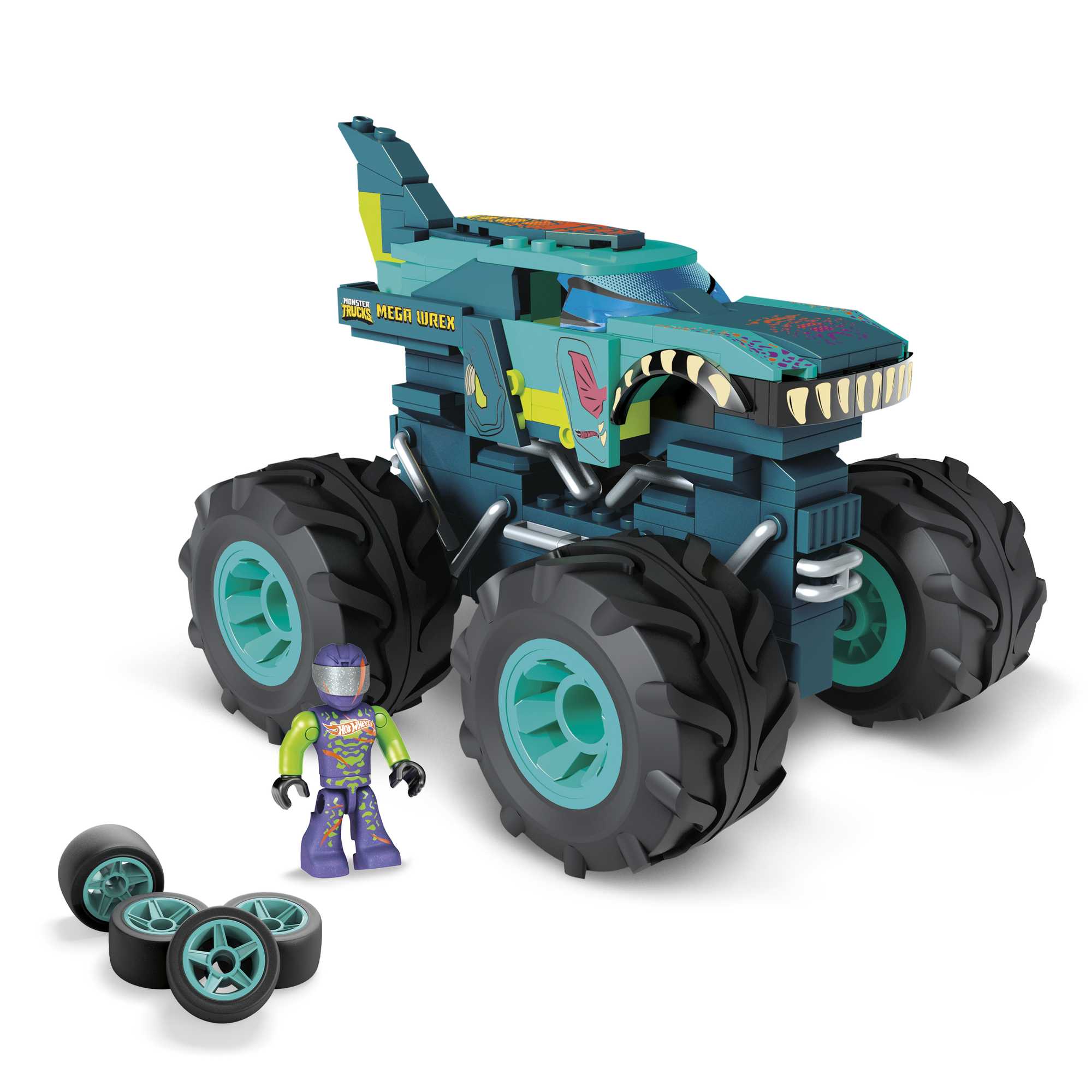 MEGA Construx Hot Wheels Monster Trucks Mega-Wrex Coche de bloques de construcción 3