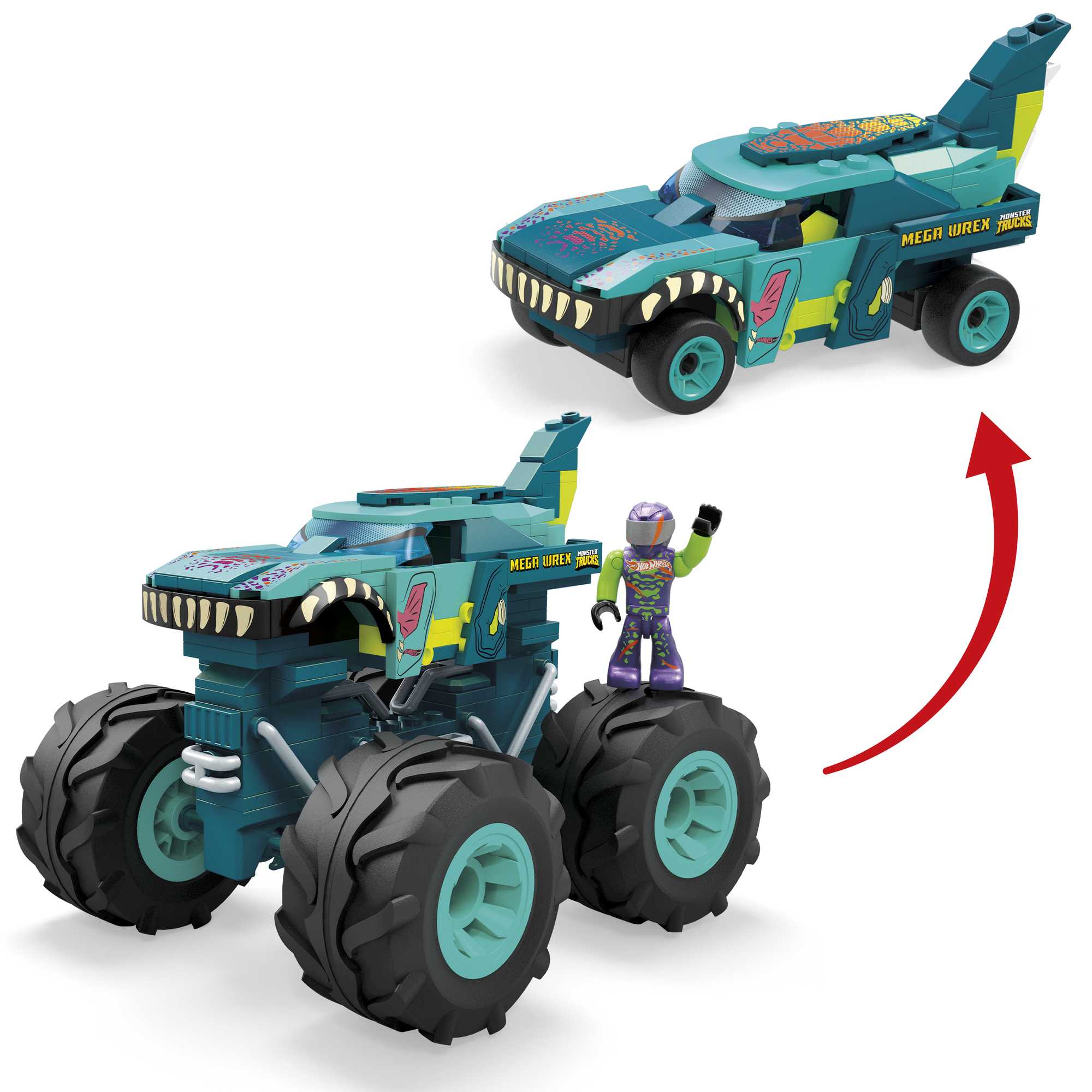 MEGA Construx Hot Wheels Monster Trucks Mega-Wrex Coche de bloques de construcción 6
