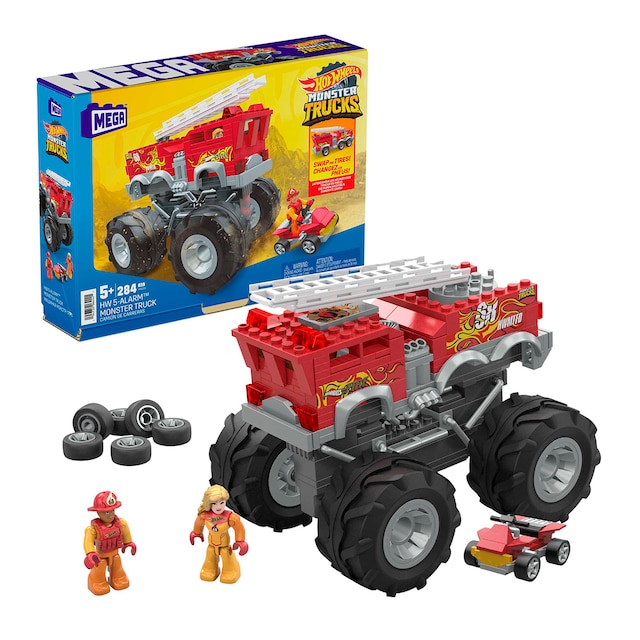 Conjunto de construcción del Monster Truck 5-Alarm de Hot Wheels de MEGA