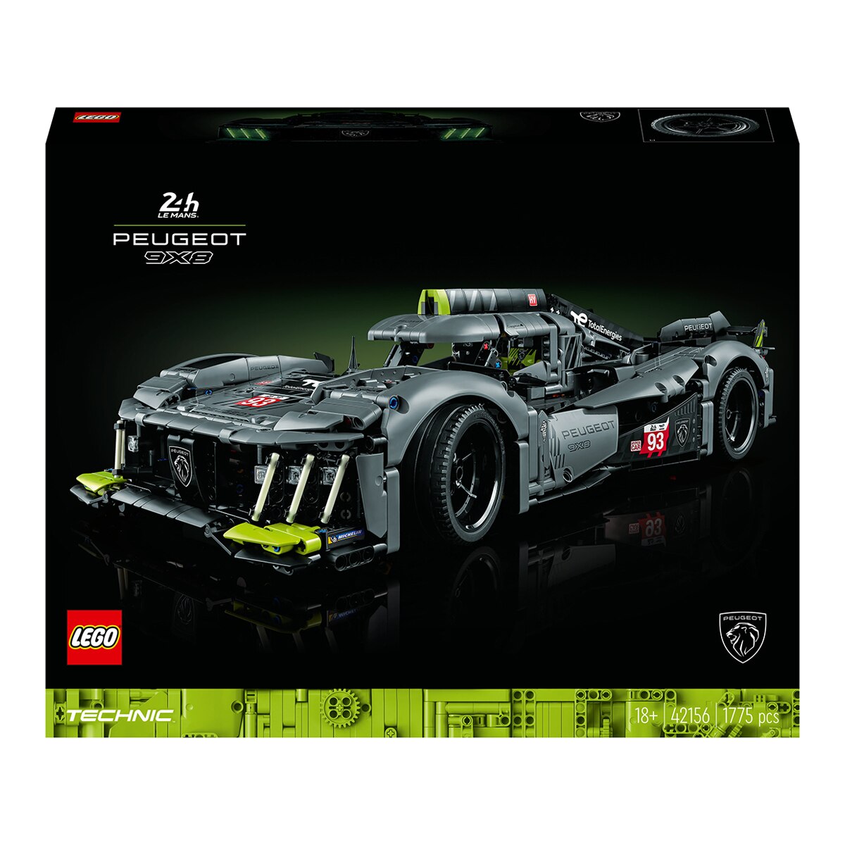 Juego de construcción PEUGEOT 9X8 24H Le Mans Hybrid Hypercar LEGO Technic - 42156 1