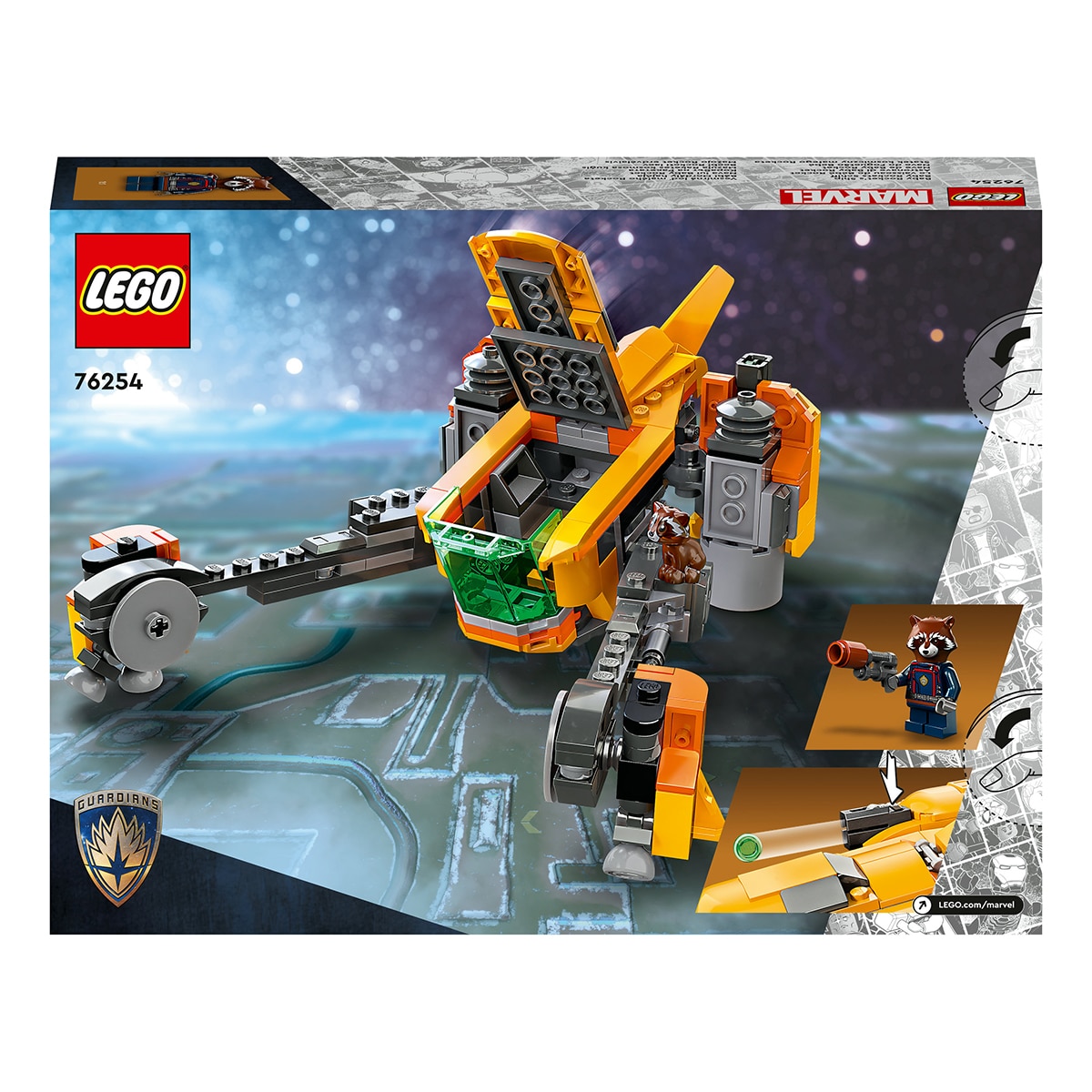 Juguete de Construcción Nave de Baby Rocket Guardianes de la Galaxia 3 LEGO Marvel - 76254 9