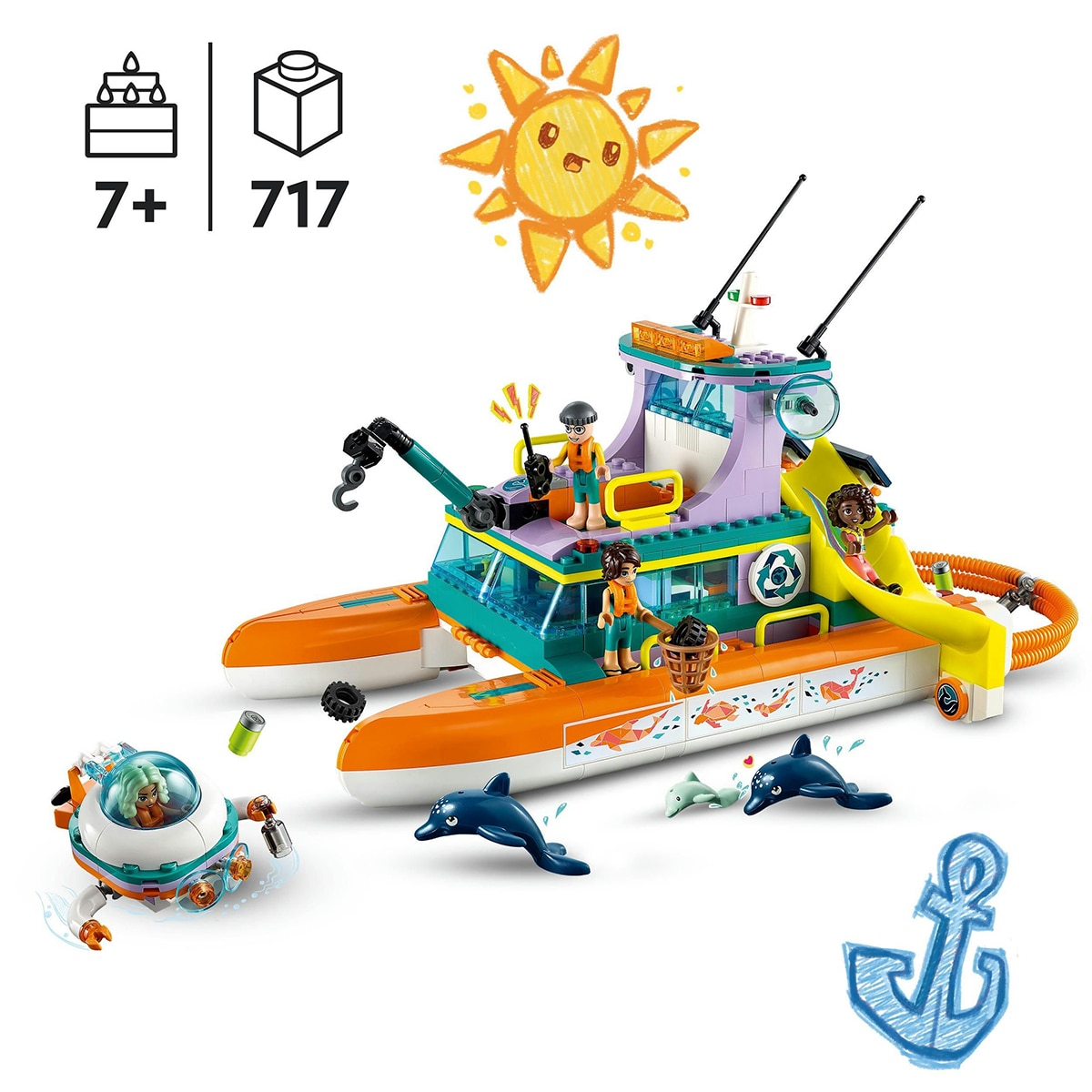 Barco de Resgate Marítimo Lego Friends 5