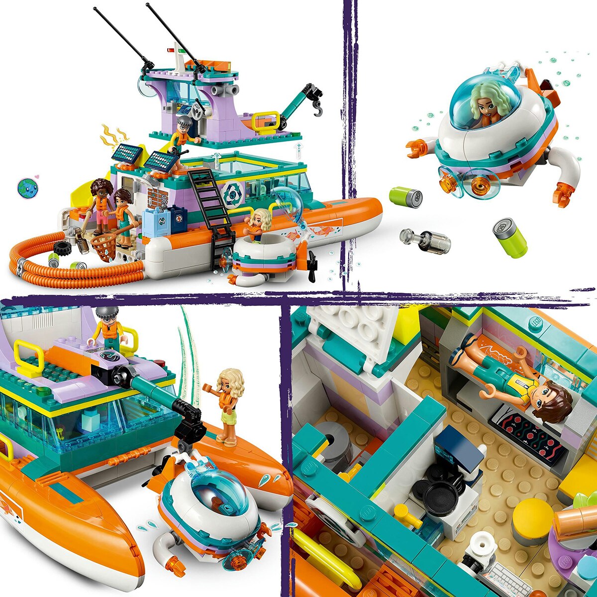 Barco de Resgate Marítimo Lego Friends 7