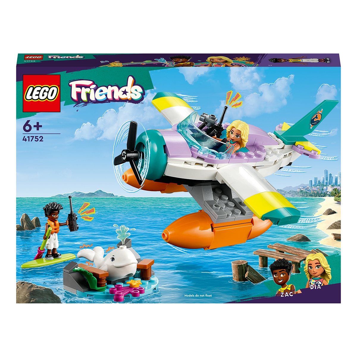 Imagen 0 de Vehículo para construir Avión de Rescate Marítimo LEGO Friends - 41752