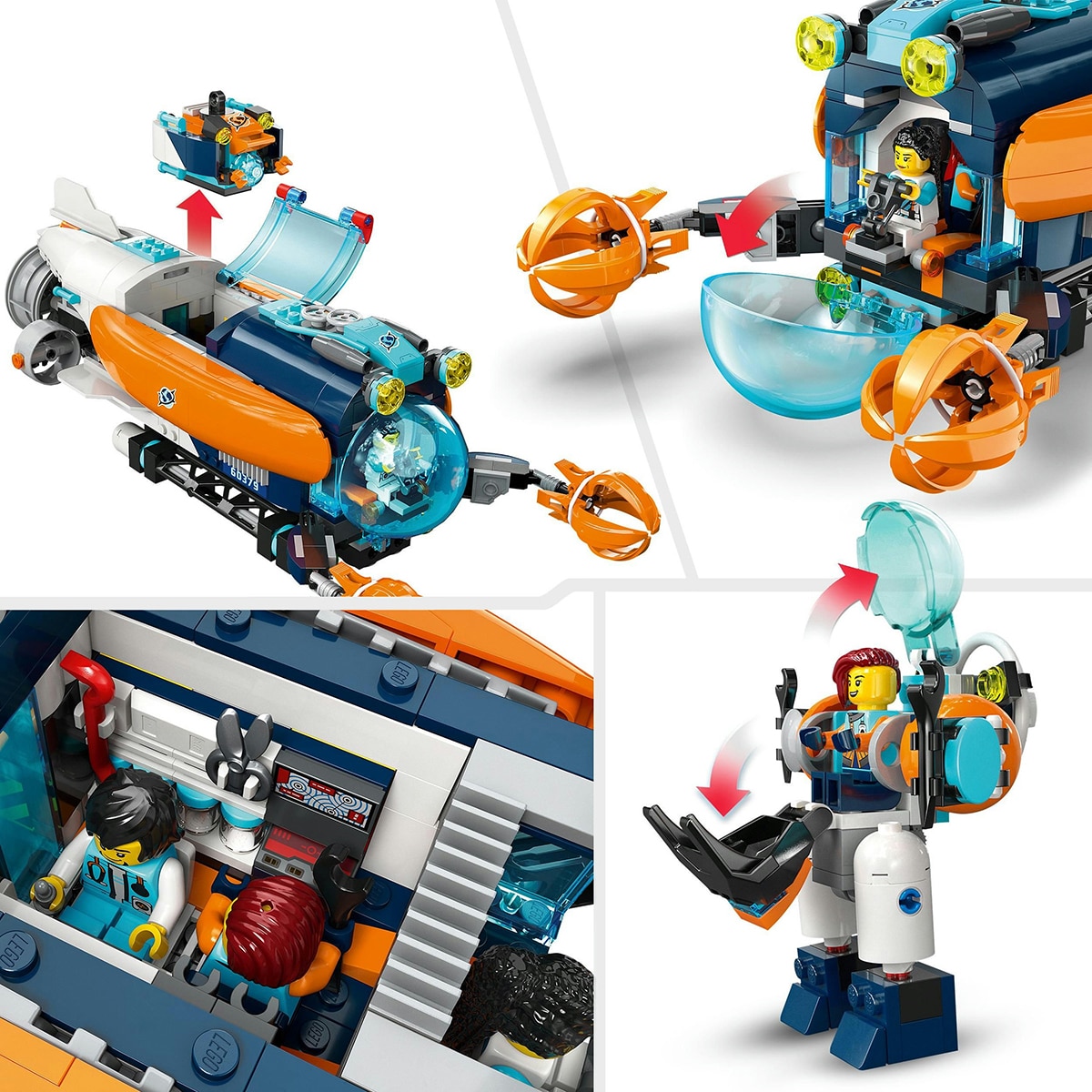 Submarino Explorador do Fundo do Oceano Lego City 6