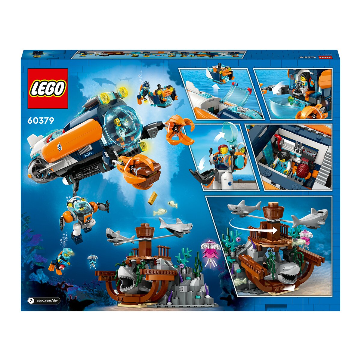 Submarino Explorador do Fundo do Oceano Lego City 9