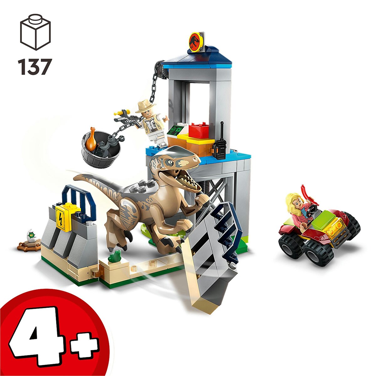 Fuga de Velociraptor Lego Jurassic World 4