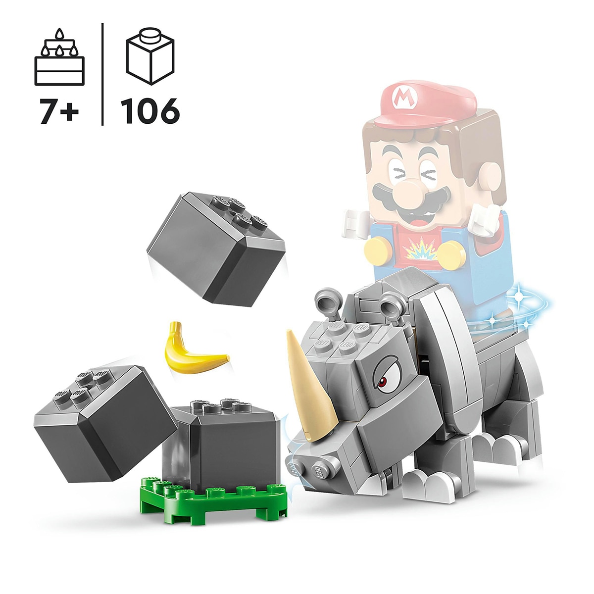 Set de construcción Rambi, el rinoceronte Set de Expansión: Donkey Kong LEGO Super Mario - 71420 4