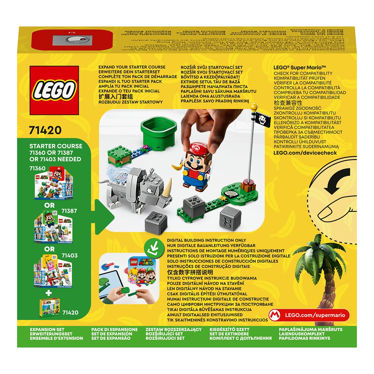Set de construcción Rambi, el rinoceronte Set de Expansión: Donkey Kong LEGO Super Mario - 71420 8
