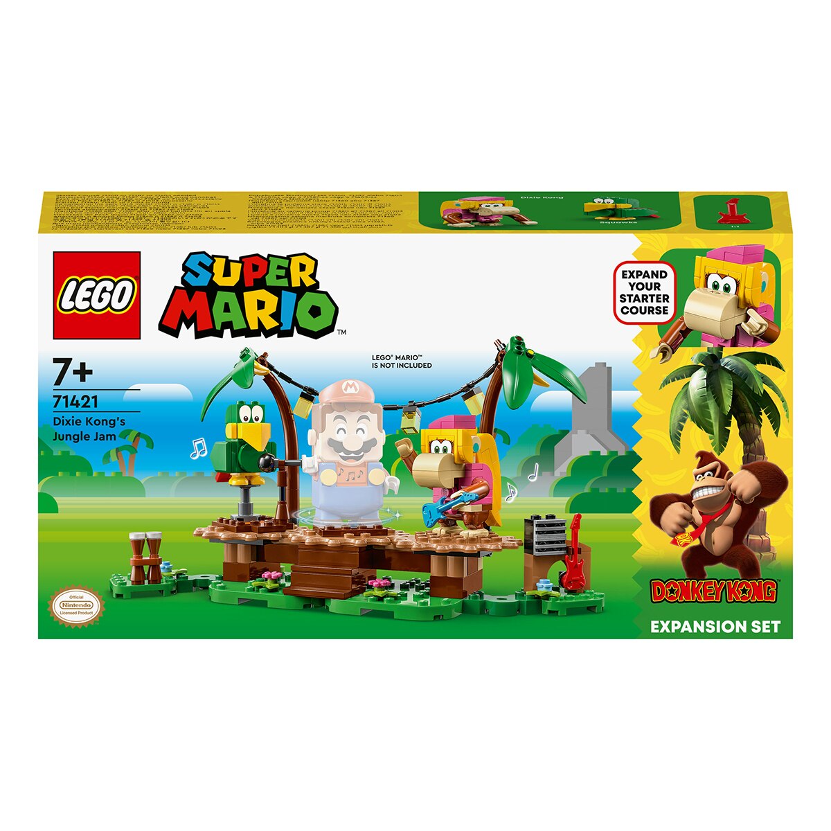 Set de construcción Jaleo en la jungla con Dixie Kong Set de Expansión: Donkey Kong LEGO Super Mario - 71421 1