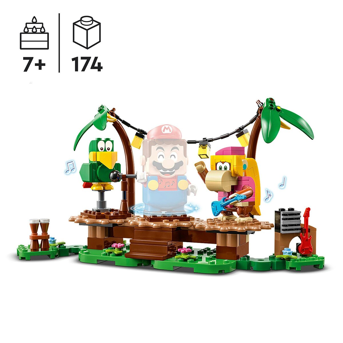 Set de construcción Jaleo en la jungla con Dixie Kong Set de Expansión: Donkey Kong LEGO Super Mario - 71421 4