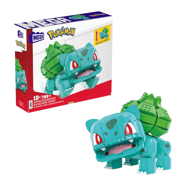 Bloques de construcción Pokémon Bulbasaur gigante Mega