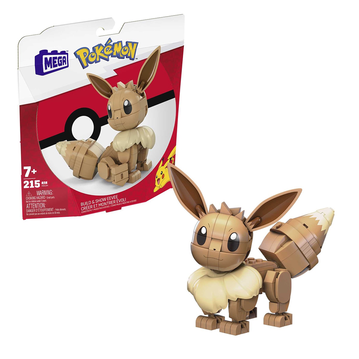 Juego de construcciones MEGA Construx Pokémon Construye y muestra Eeve Mattel 5