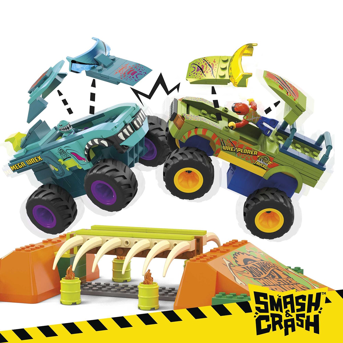 Juego de construcciones MEGA Construx Hot Wheels Mega Wrex Mattel 4