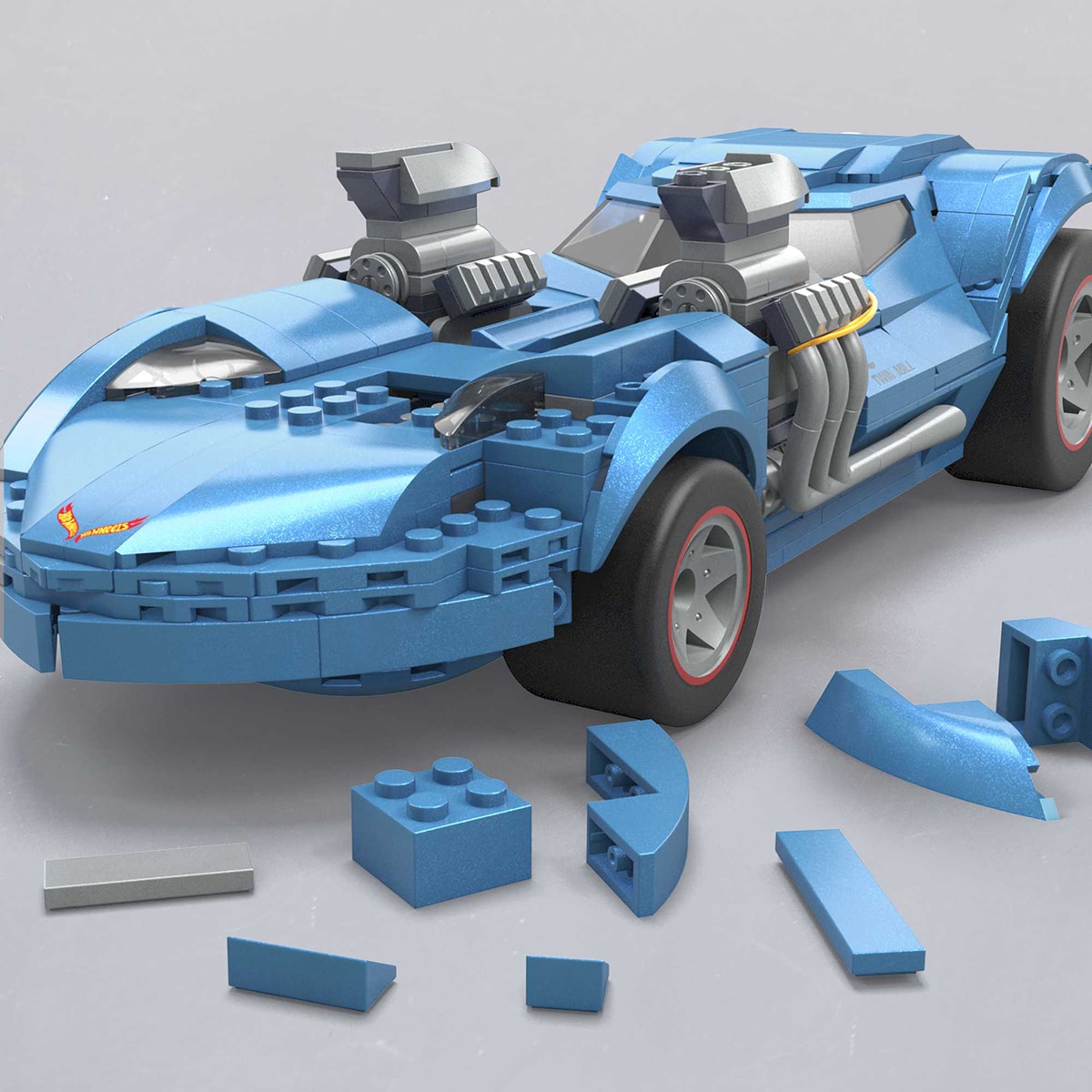 Coche de bloques de construcción Coche Coleccionistas Twin Mill Hot Wheels Mega Construx 4