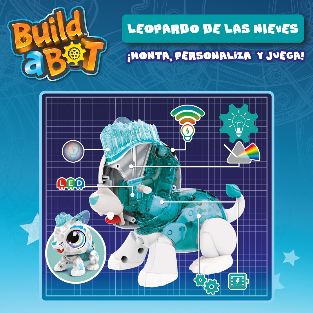 Build a Bot Light Snow Leopard Goliath Games 7
