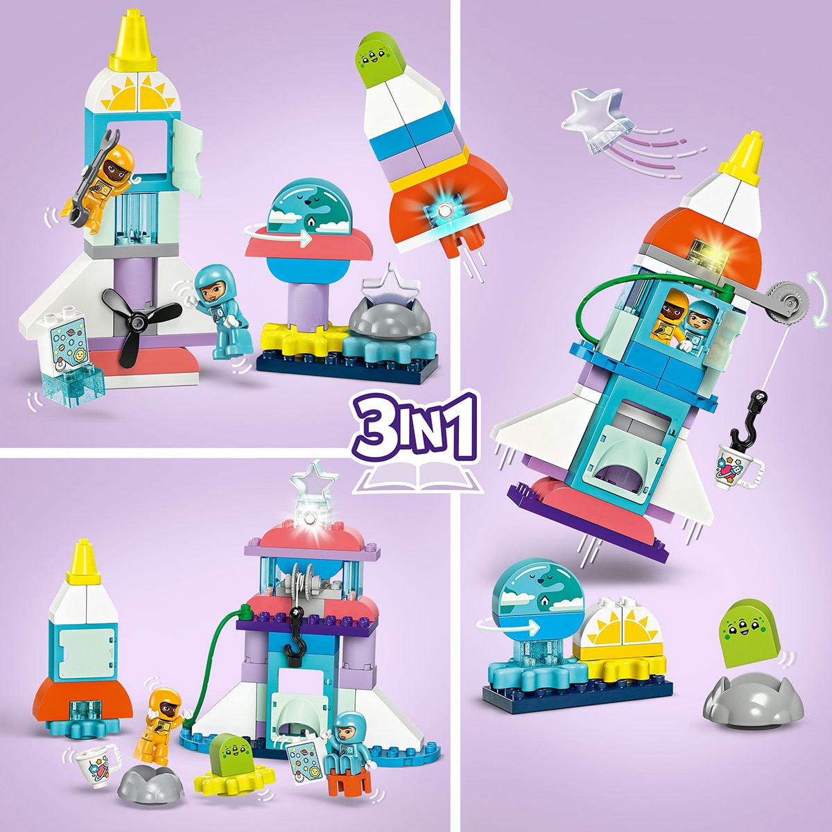 Juguete de construcción Aventura en Lanzadera Espacial 3en1 LEGO DUPLO Town - 10422 6