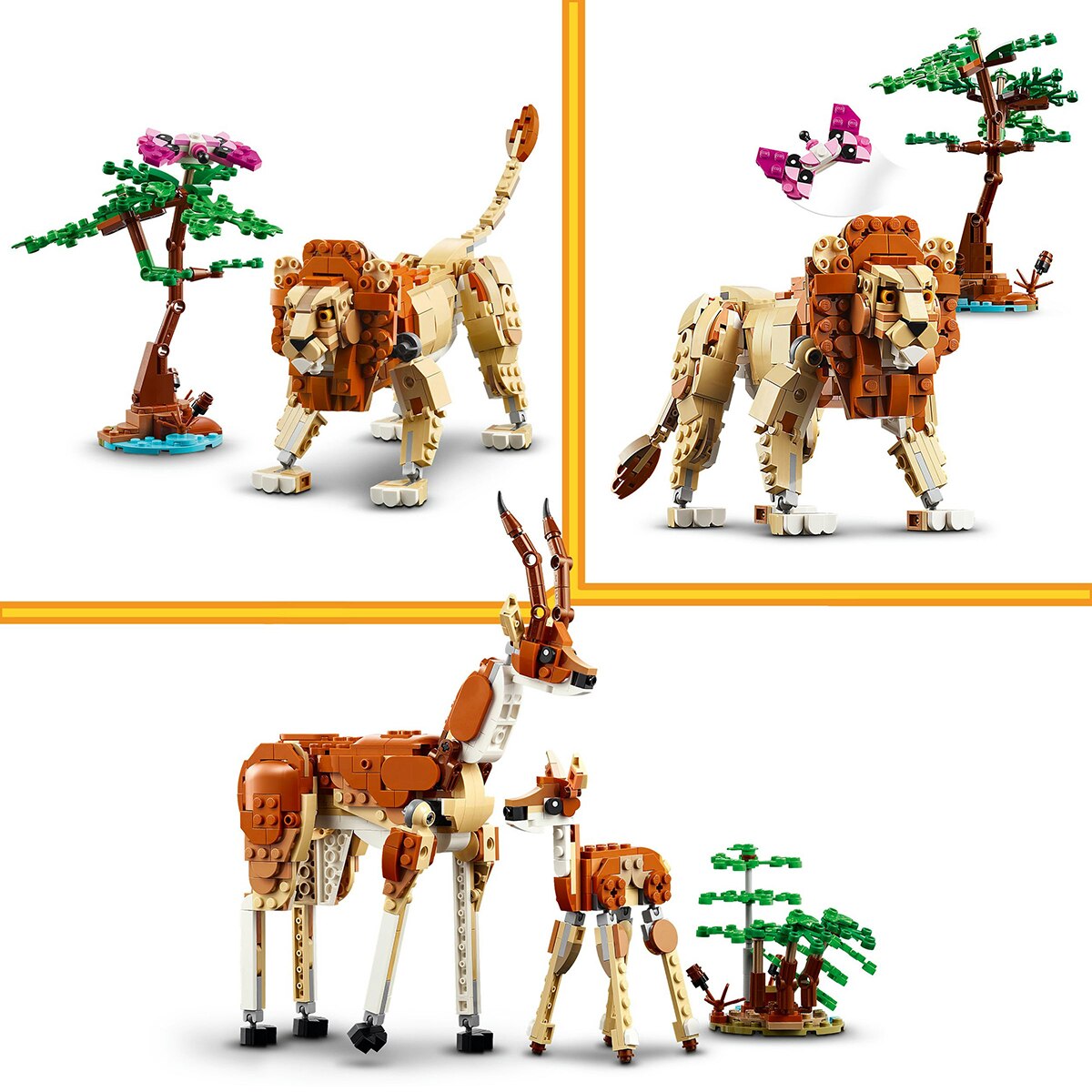 Animais Selvagens do Safari  Lego Creator 6