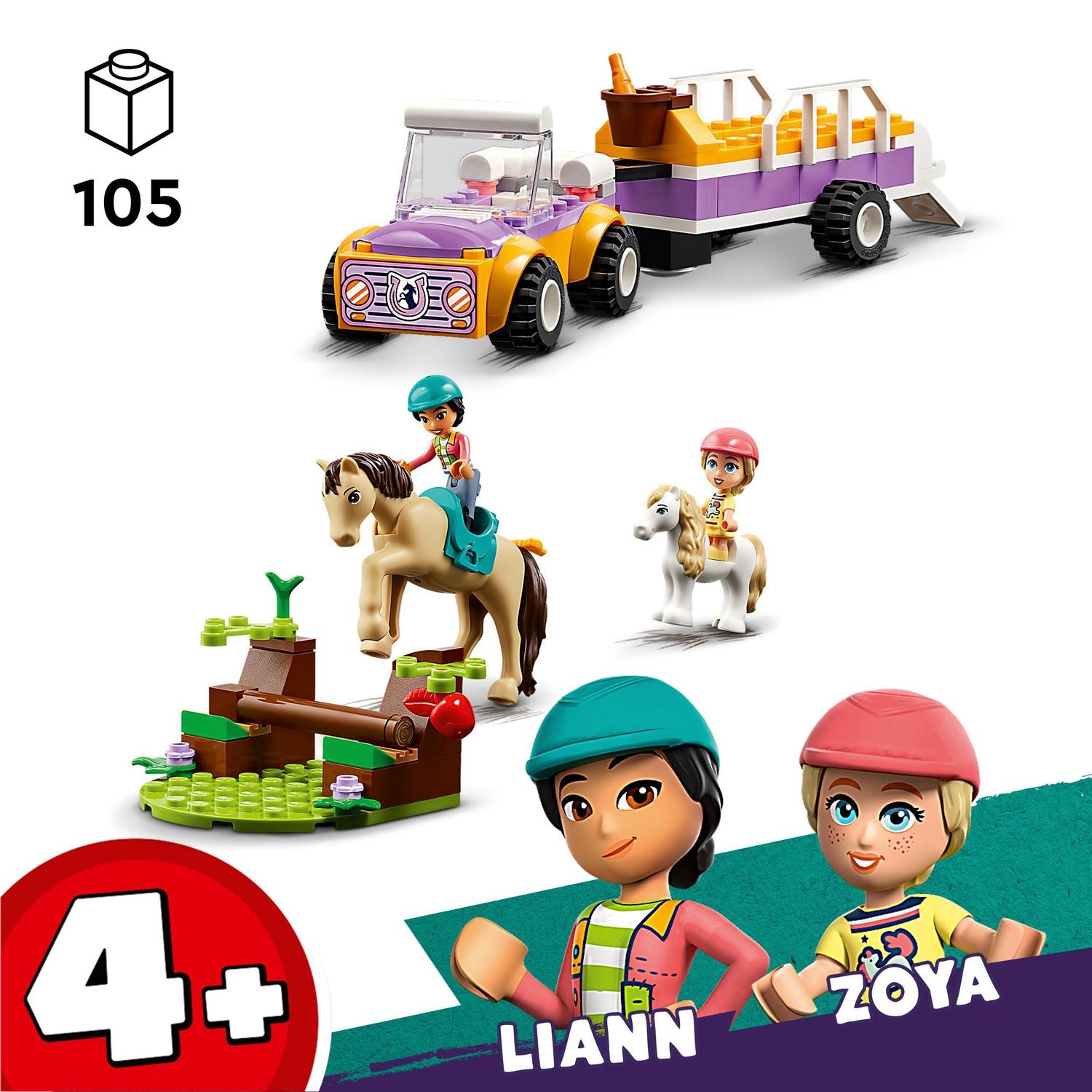 Atrelado com Cavalo e Pónei Lego Friends 3