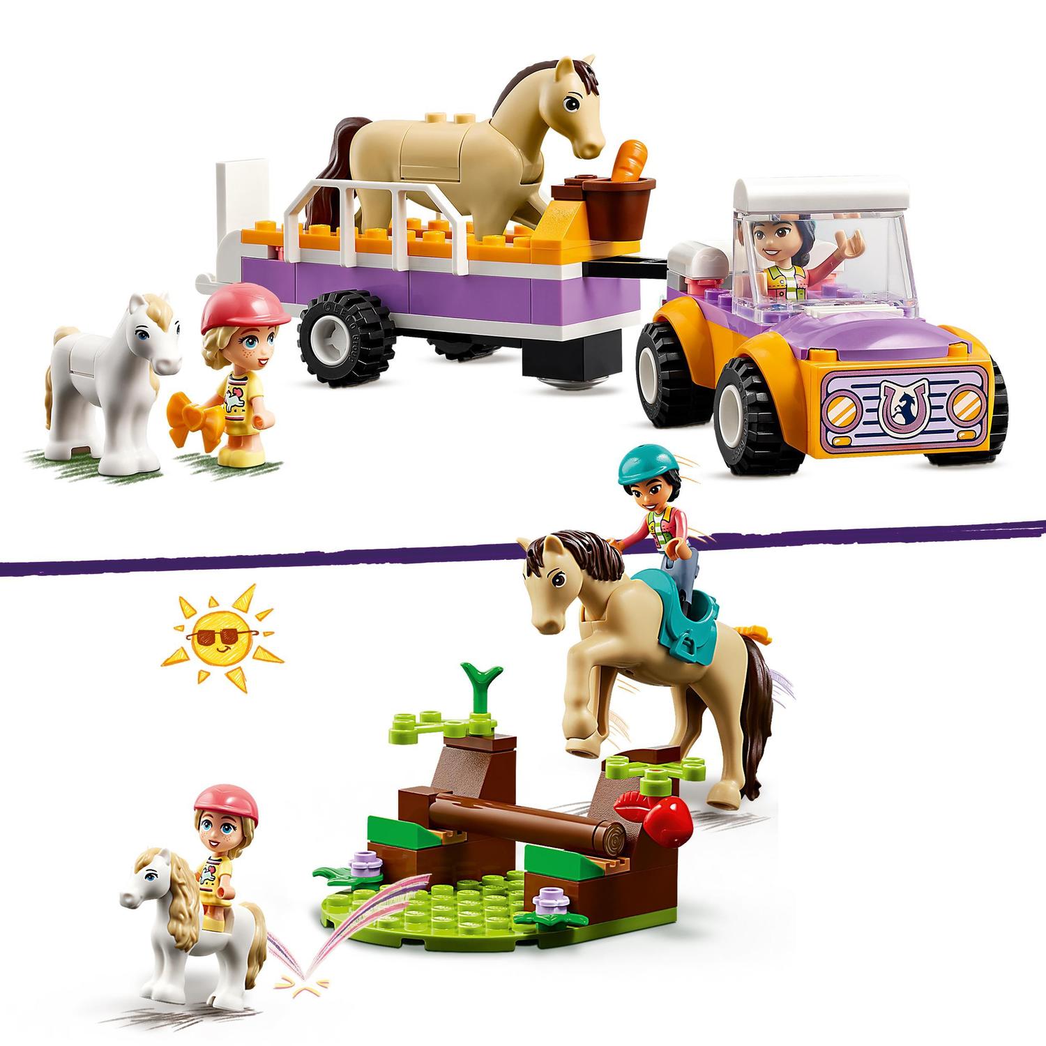 Atrelado com Cavalo e Pónei Lego Friends 4