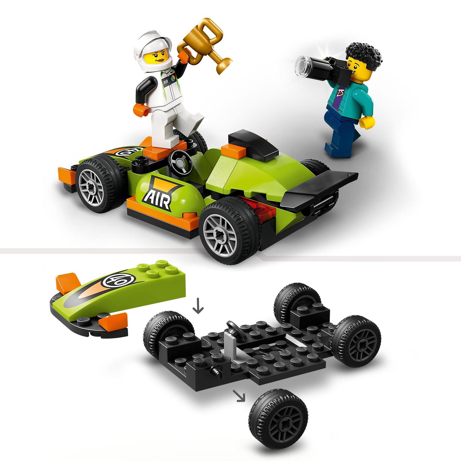 Carro de Corrida Verde Lego City 4