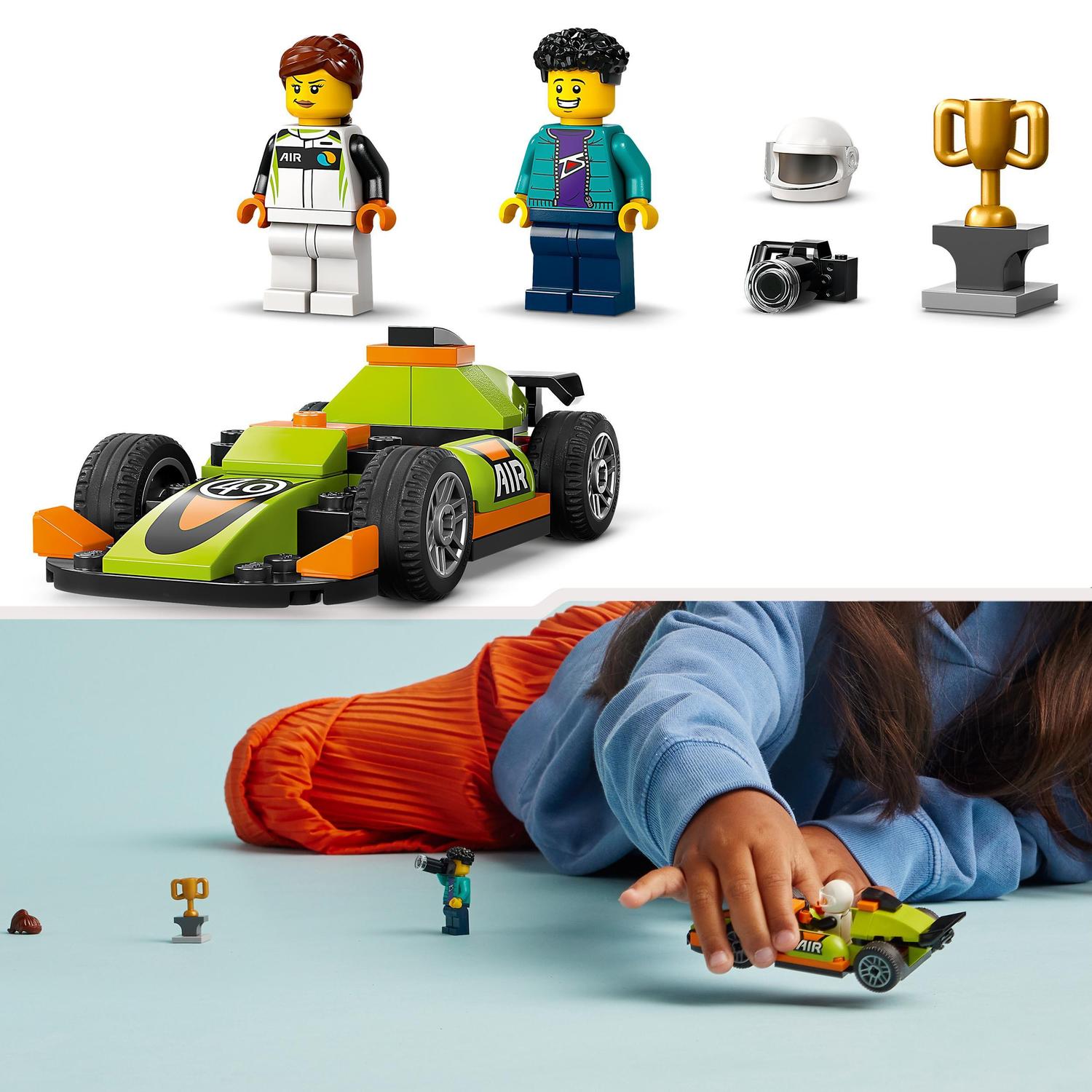 Carro de Corrida Verde Lego City 5