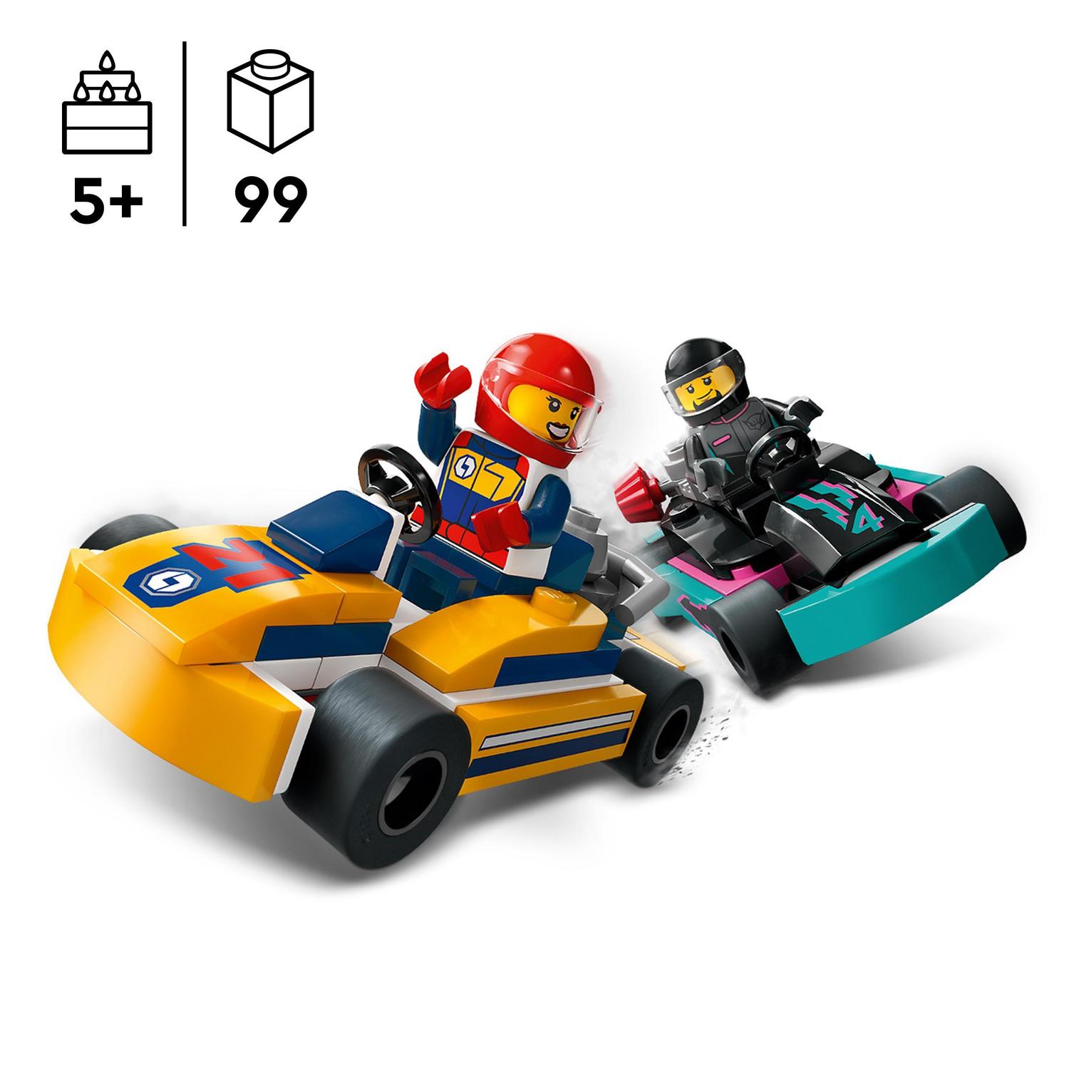 Juguete de construcción Karts y Pilotos de Carreras LEGO City Great Vehicles - 60400 3