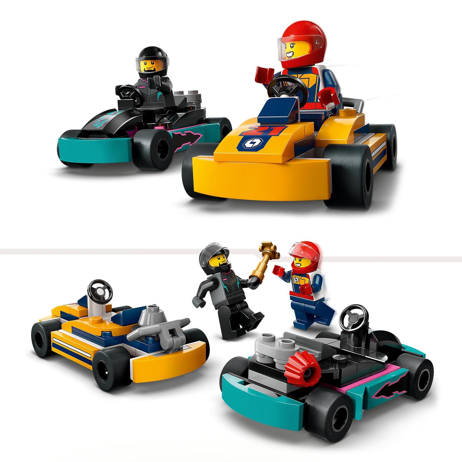 Juguete de construcción Karts y Pilotos de Carreras LEGO City Great Vehicles - 60400 4