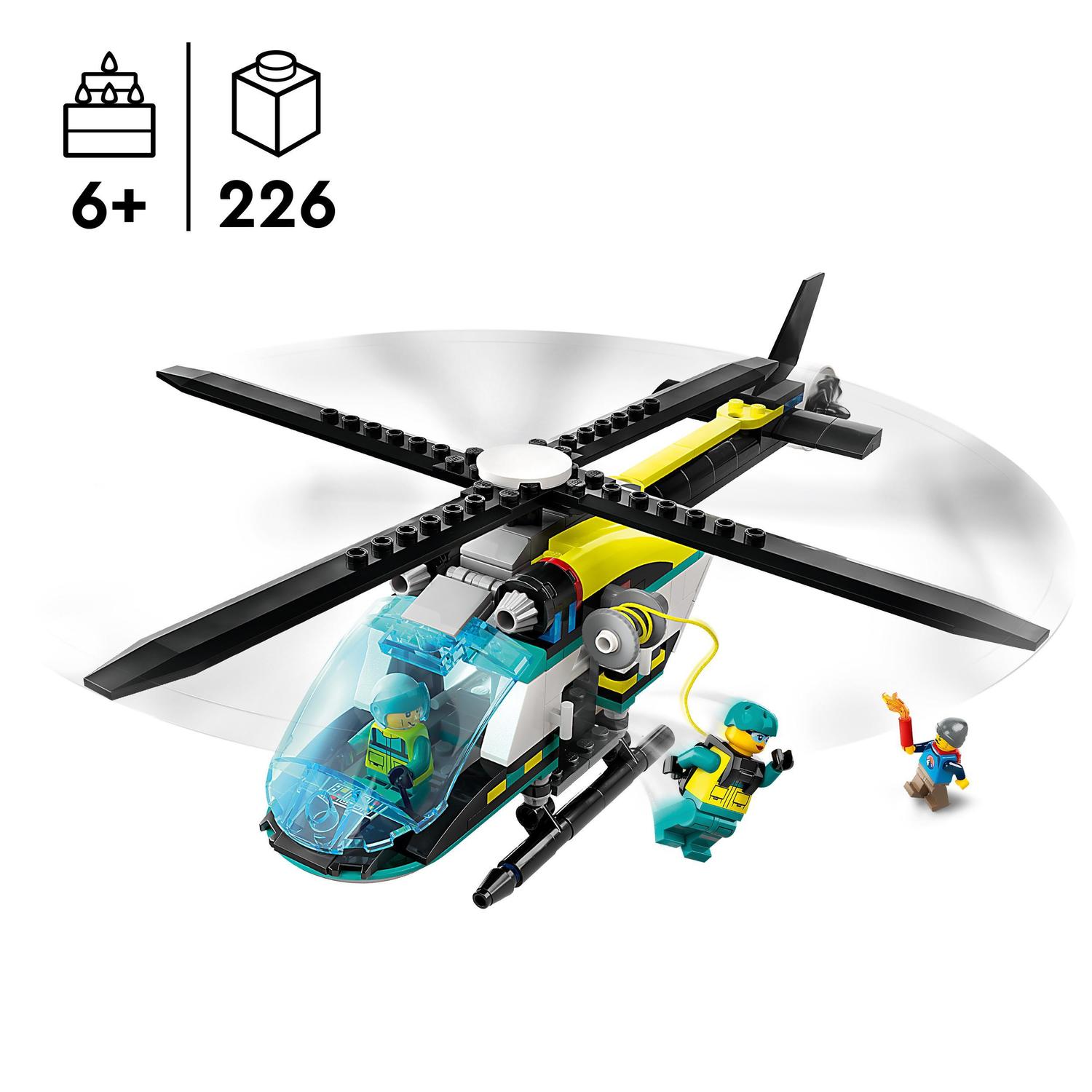 Juguete de construcción Helicóptero de Rescate para Emergencias LEGO City Great Vehicles - 60405 3
