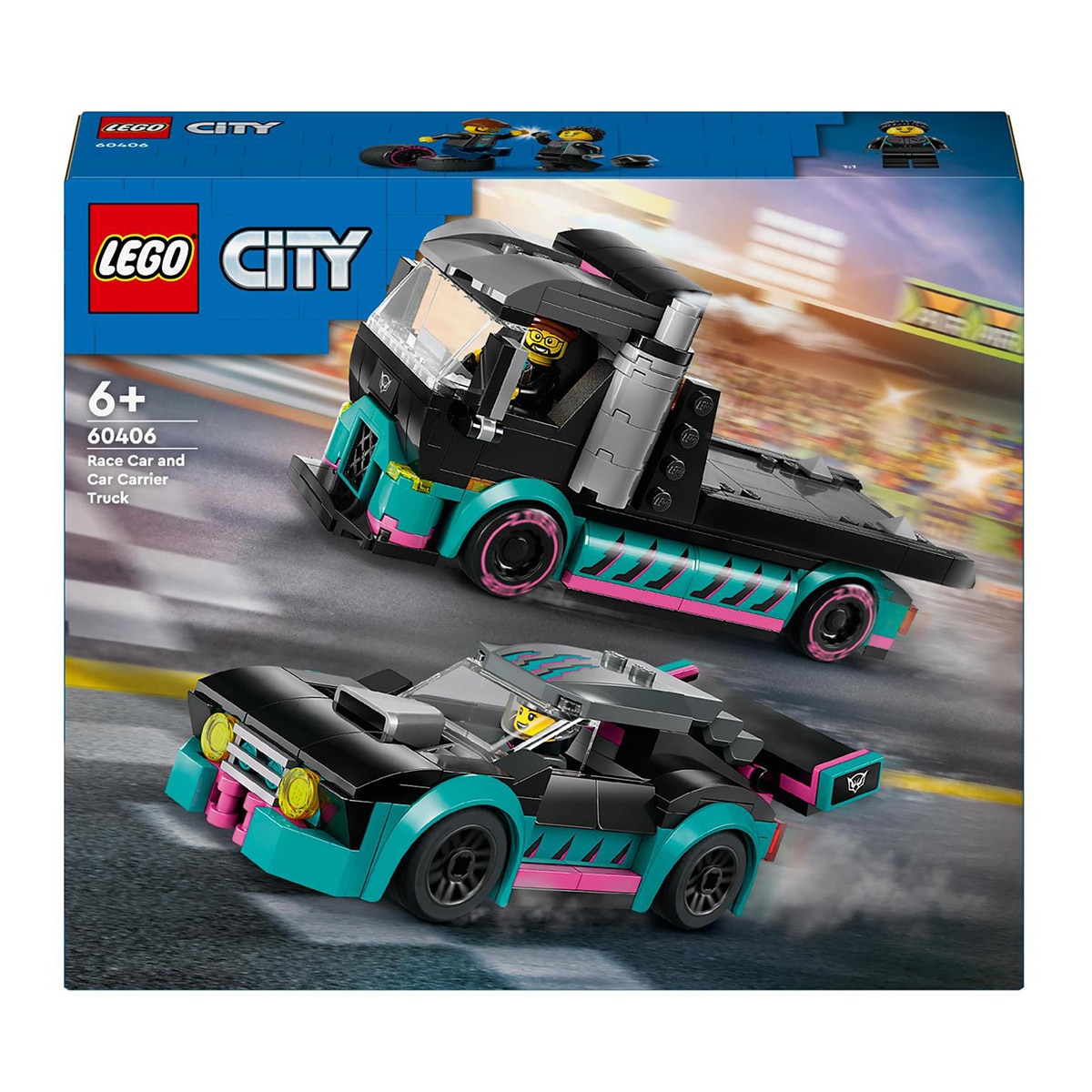 Carro de Corrida e Camião de Transporte de Carros Lego City 1