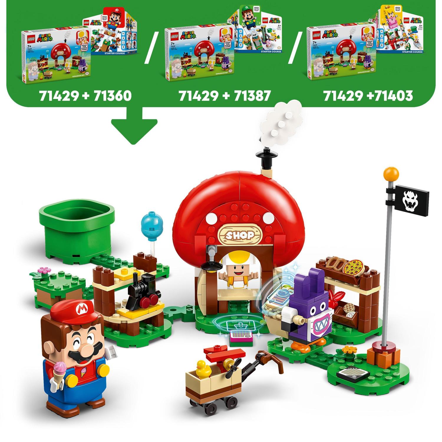 Coelharápio na Loja do Toad - Set de Expansão Lego Super Mario 4