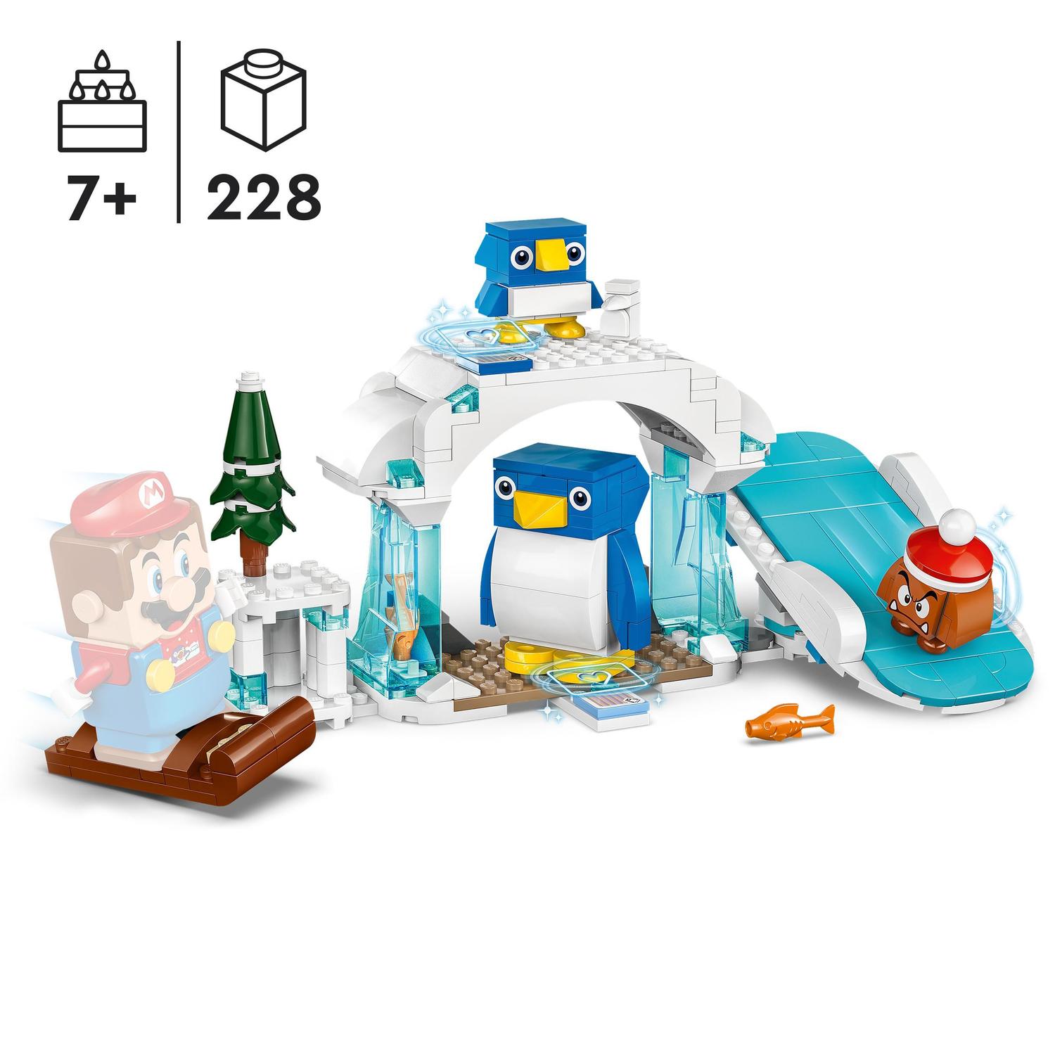 Juguete de construcción Set de Expansión: Aventura en la nieve de la familia Pingüi LEGO Super Mario - 71430 3