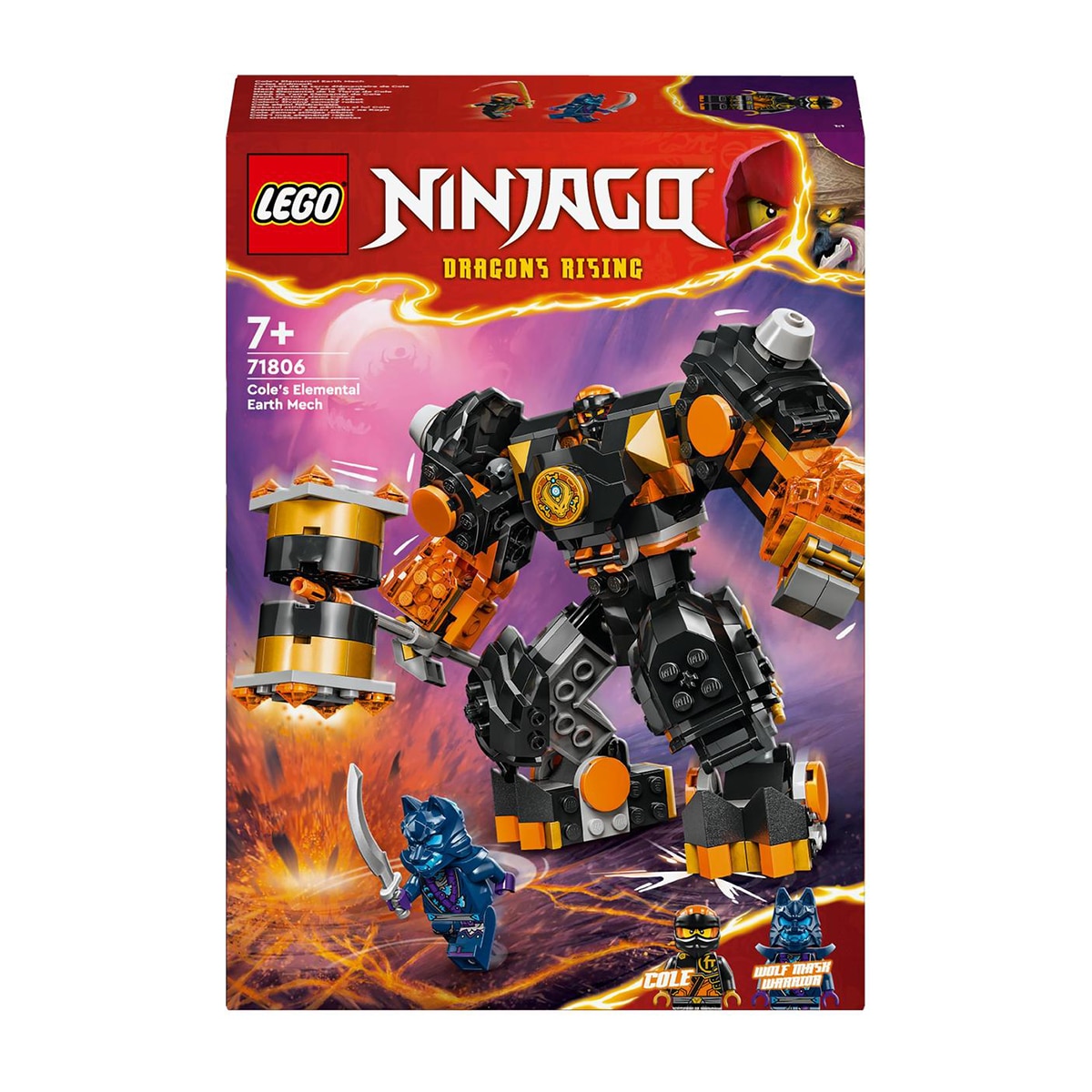 Juguete de construcción Meca Elemental de la Tierra de Cole LEGO Ninjago - 71806 1