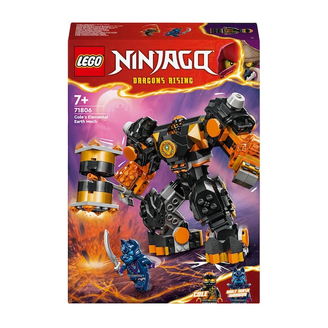 Juguete de construcción Meca Elemental de la Tierra de Cole LEGO Ninjago