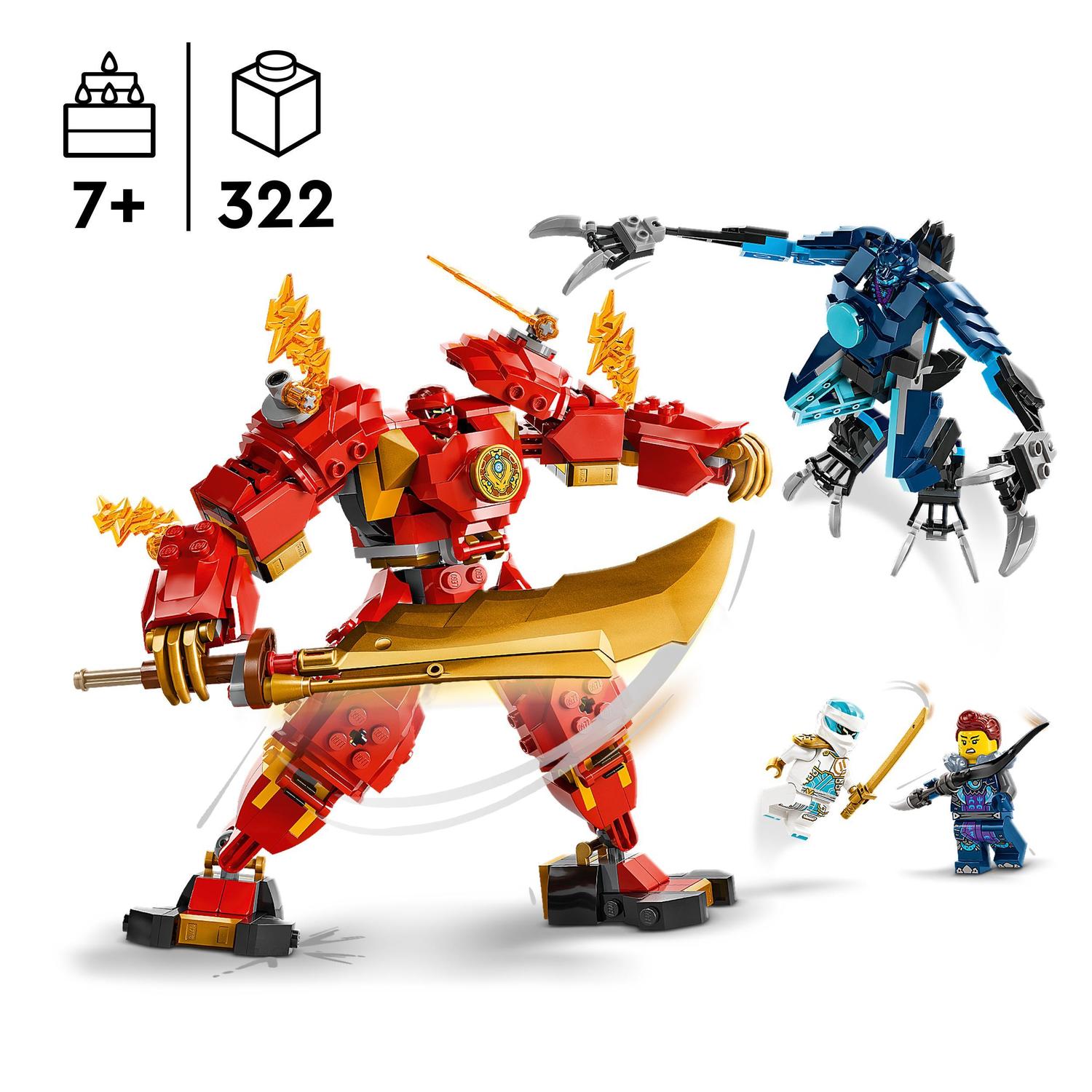 Juguete de construcción Meca Elemental del Fuego de Kai LEGO Ninjago - 71808 3
